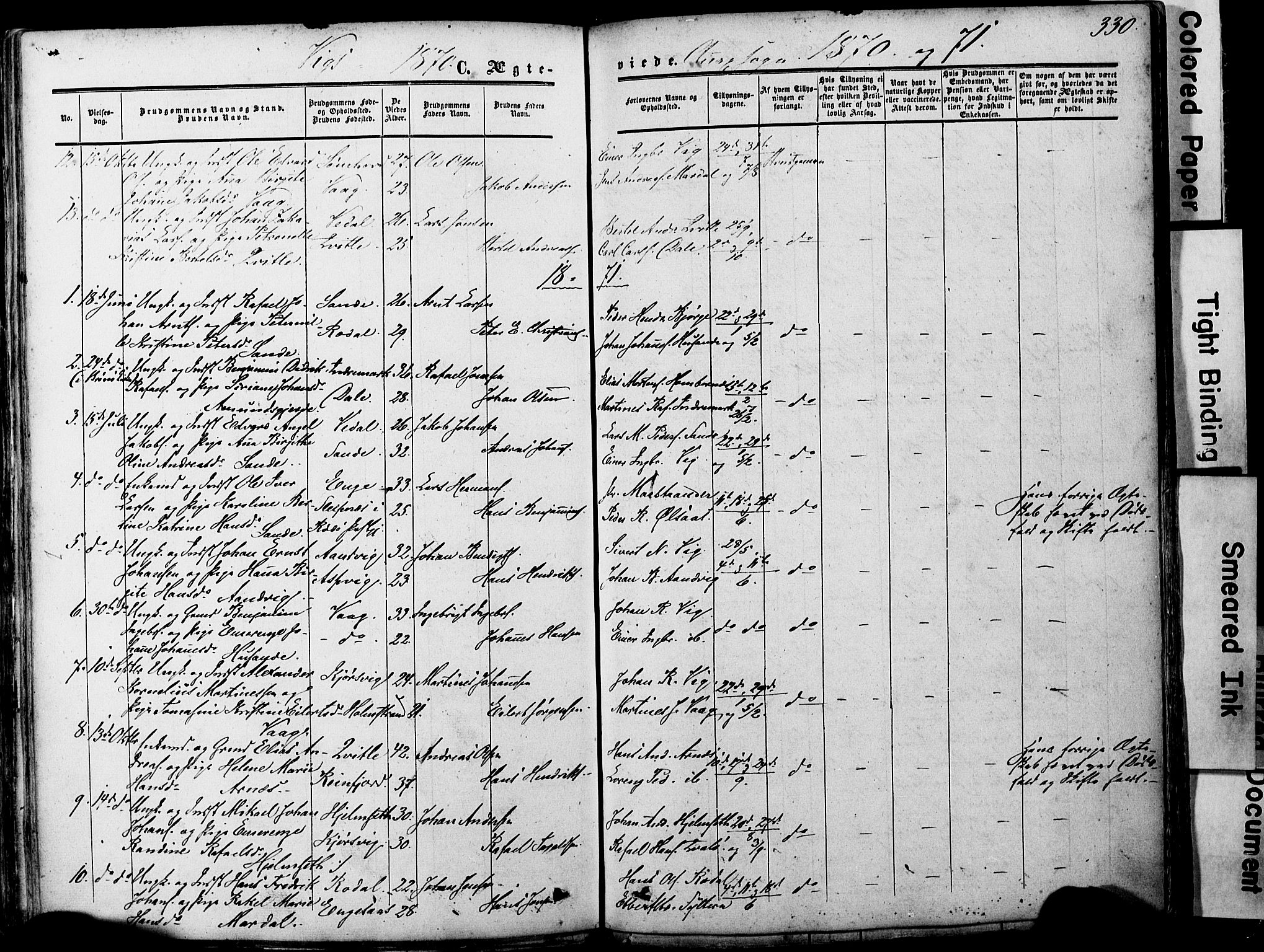 Ministerialprotokoller, klokkerbøker og fødselsregistre - Nordland, AV/SAT-A-1459/812/L0176: Parish register (official) no. 812A05, 1834-1874, p. 330