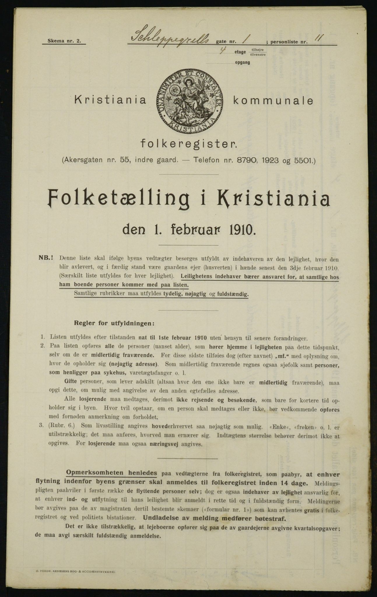 OBA, Municipal Census 1910 for Kristiania, 1910, p. 85619