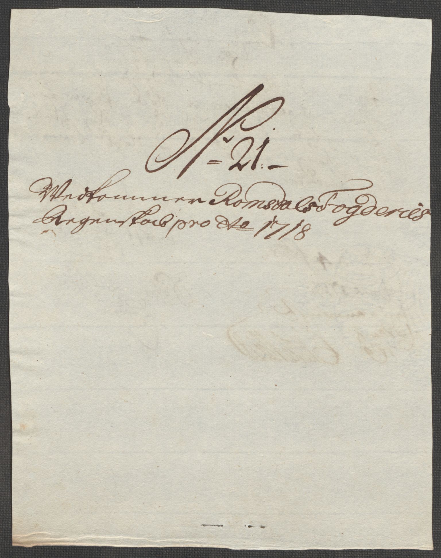 Rentekammeret inntil 1814, Reviderte regnskaper, Fogderegnskap, RA/EA-4092/R55/L3665: Fogderegnskap Romsdal, 1718, p. 166