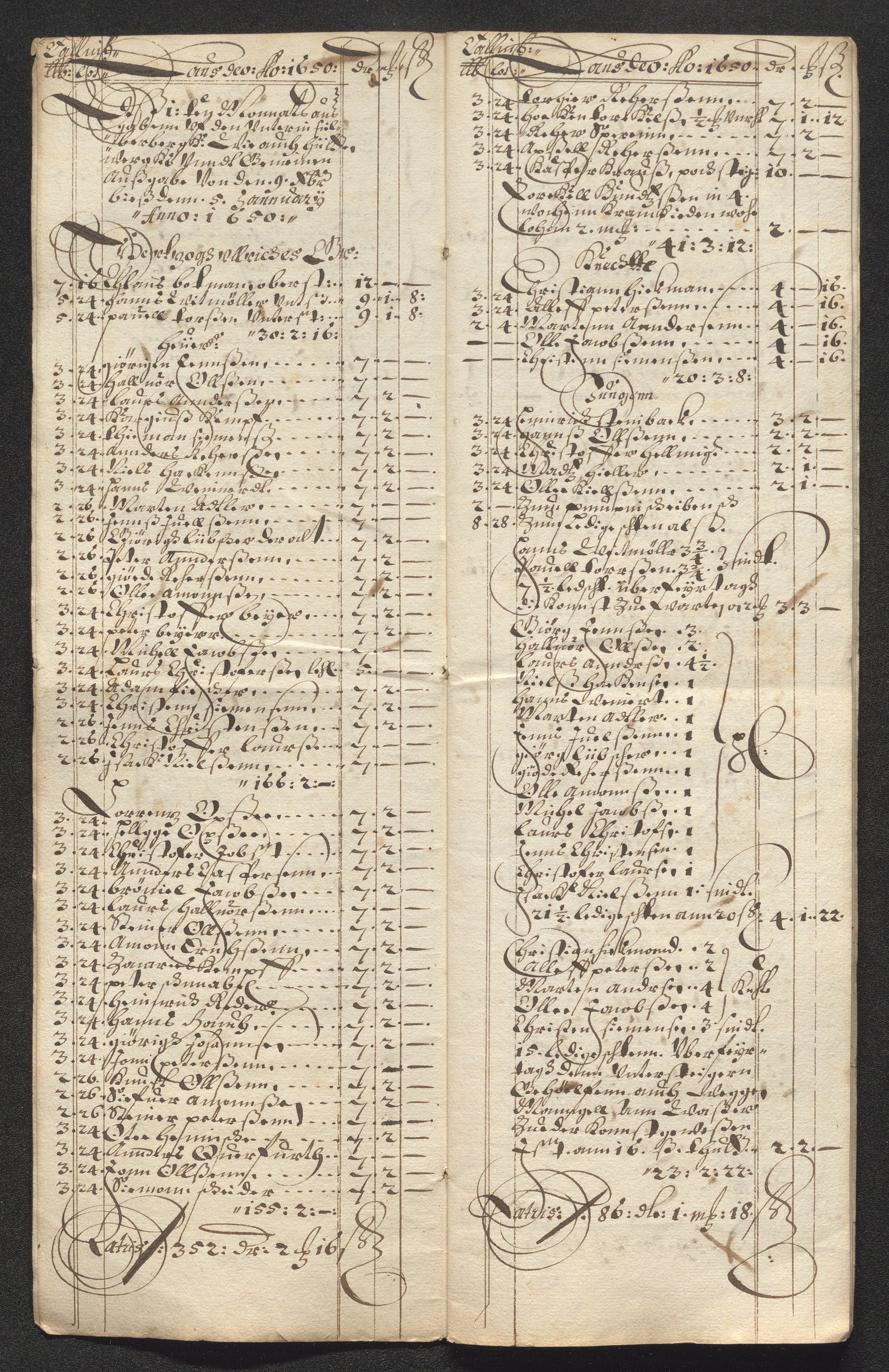 Kongsberg Sølvverk 1623-1816, SAKO/EA-3135/001/D/Dc/Dcd/L0024: Utgiftsregnskap for gruver m.m. , 1650, p. 282