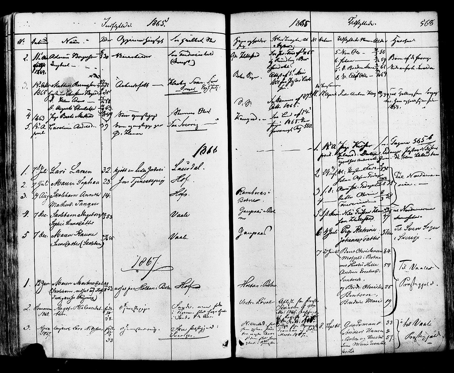 Botne kirkebøker, AV/SAKO-A-340/F/Fa/L0006: Parish register (official) no. I 6, 1836-1877, p. 568