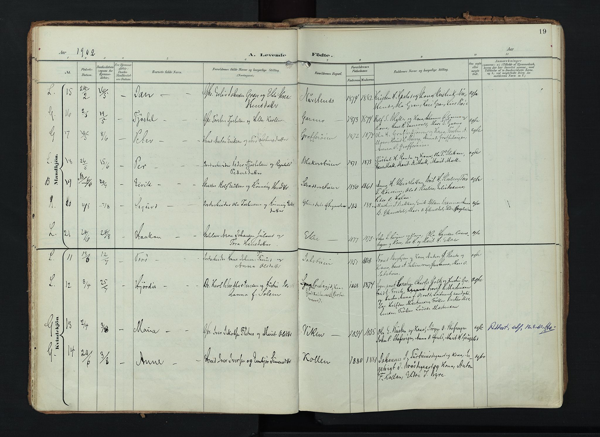 Lom prestekontor, AV/SAH-PREST-070/K/L0010: Parish register (official) no. 10, 1899-1926, p. 19