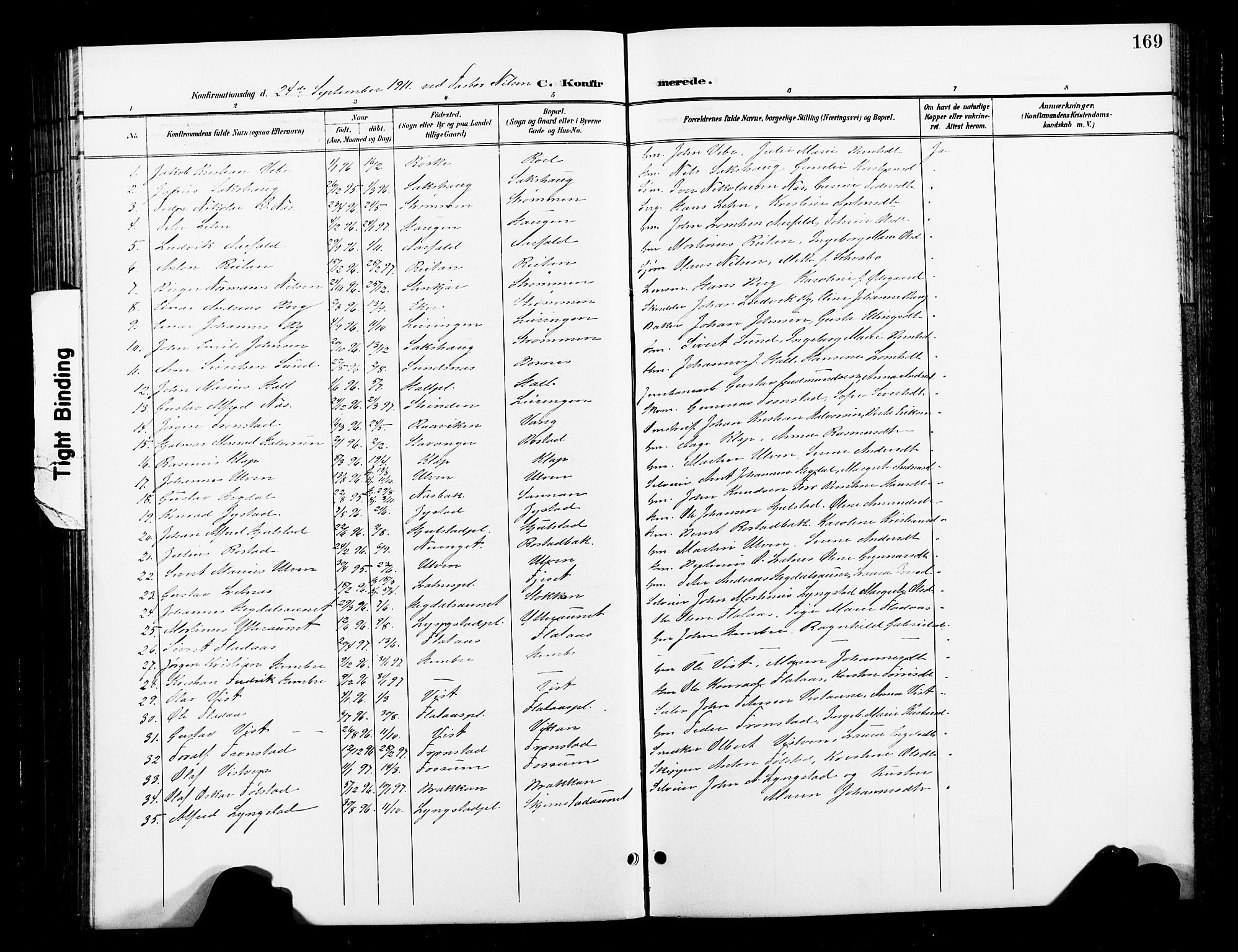 Ministerialprotokoller, klokkerbøker og fødselsregistre - Nord-Trøndelag, SAT/A-1458/730/L0302: Parish register (copy) no. 730C05, 1898-1924, p. 169
