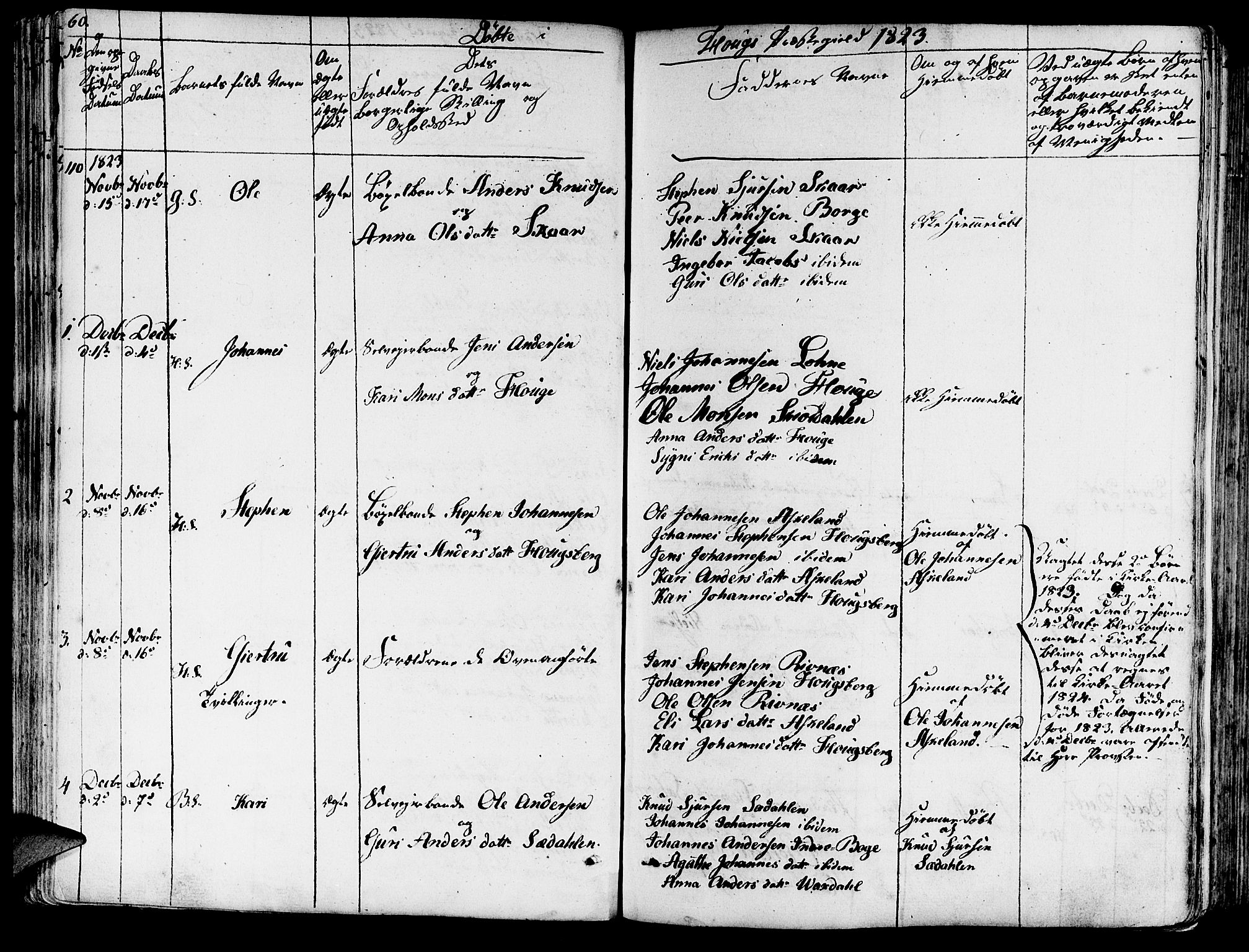 Haus sokneprestembete, AV/SAB-A-75601/H/Haa: Parish register (official) no. A 13, 1821-1827, p. 60