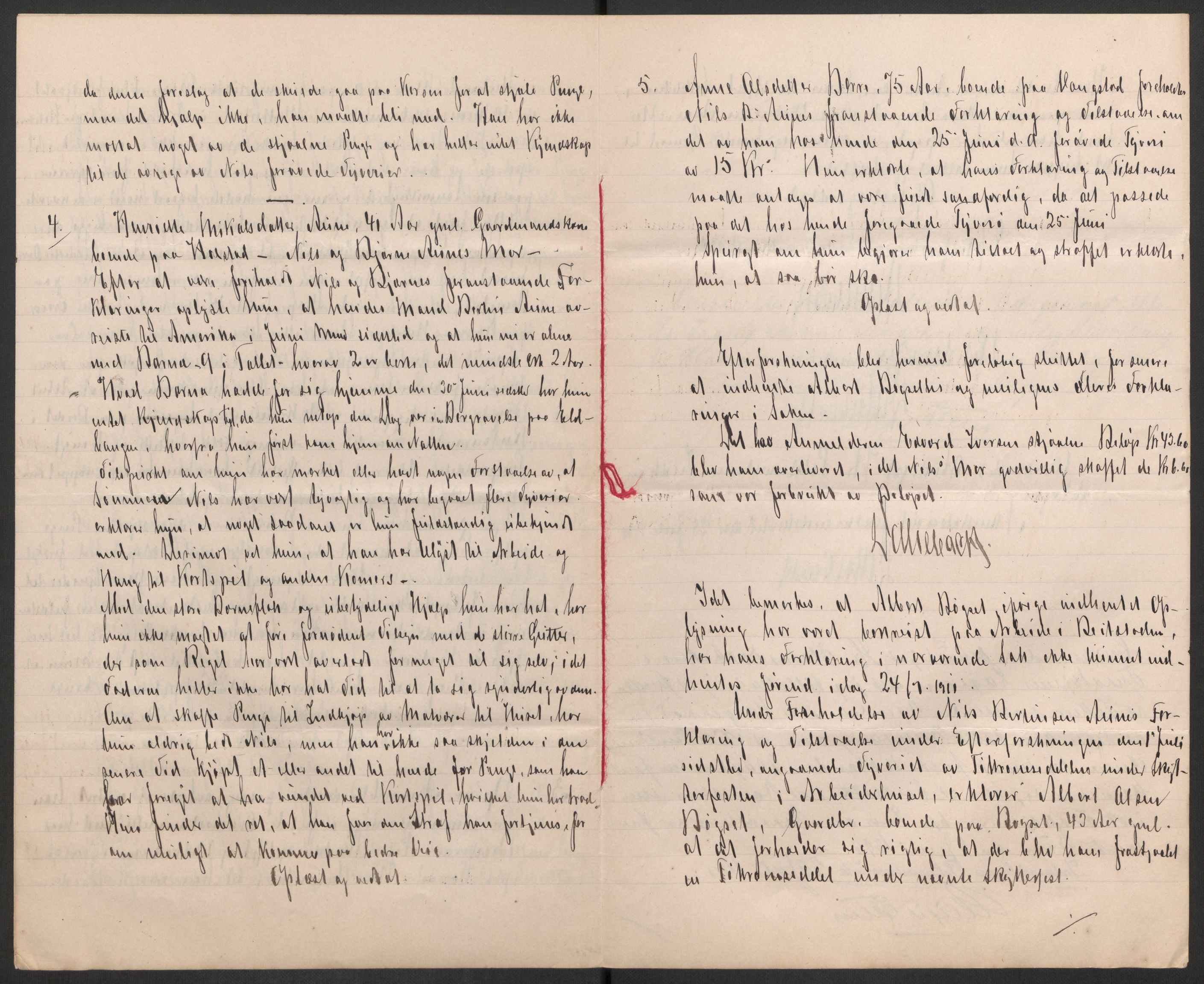 Falstad skolehjem, RA/S-1676/E/Eb/L0011: Elevmapper løpenr.. 240-260, 1911-1918, p. 102