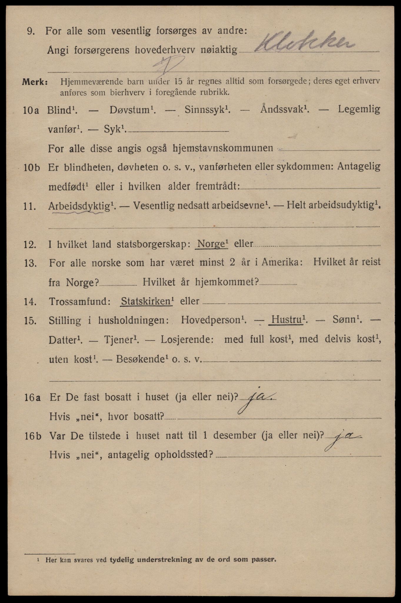 SAT, 1920 census for Trondheim, 1920, p. 47767