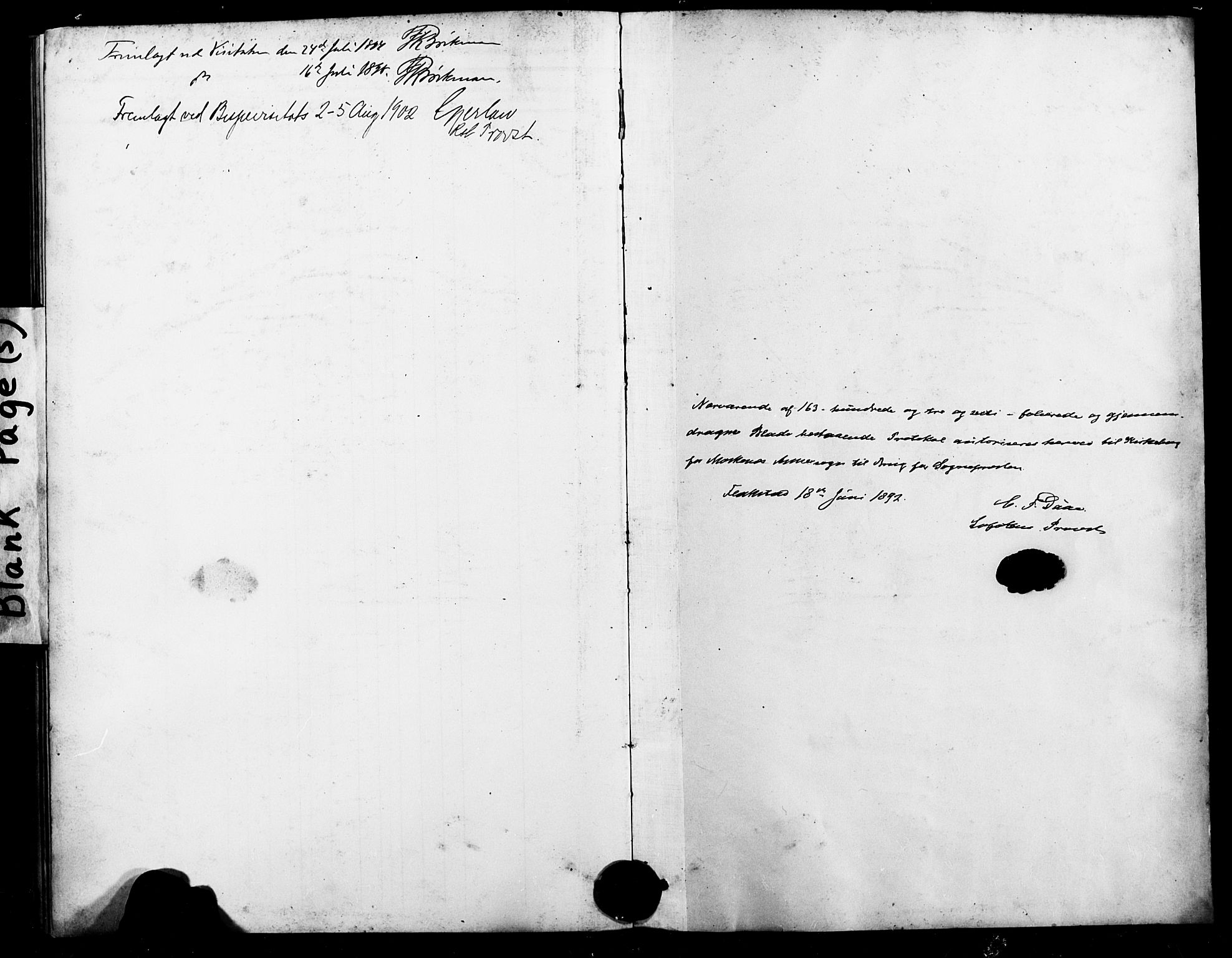 Ministerialprotokoller, klokkerbøker og fødselsregistre - Nordland, AV/SAT-A-1459/886/L1220: Parish register (official) no. 886A02, 1892-1903