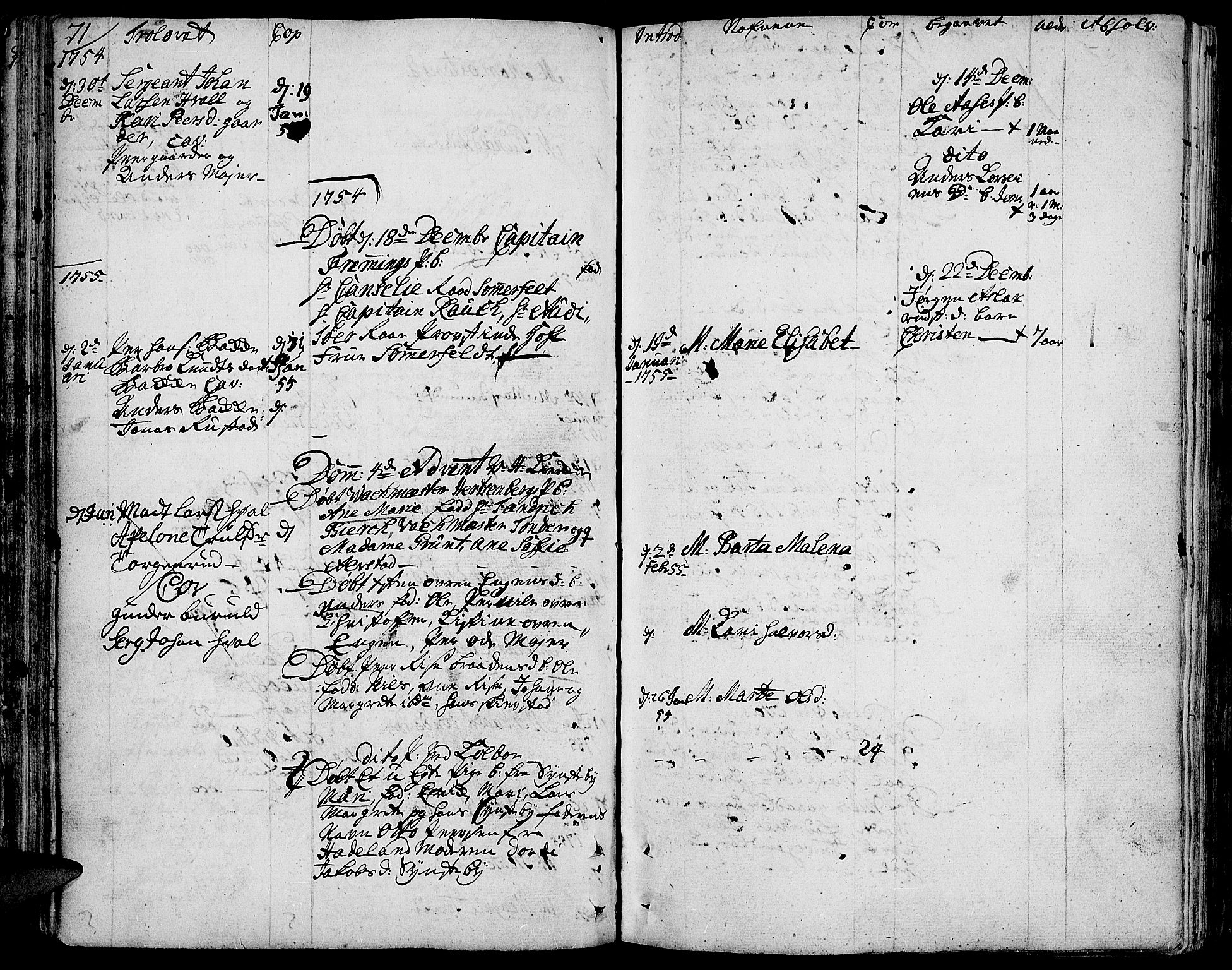 Toten prestekontor, SAH/PREST-102/H/Ha/Haa/L0004: Parish register (official) no. 4, 1751-1761, p. 71