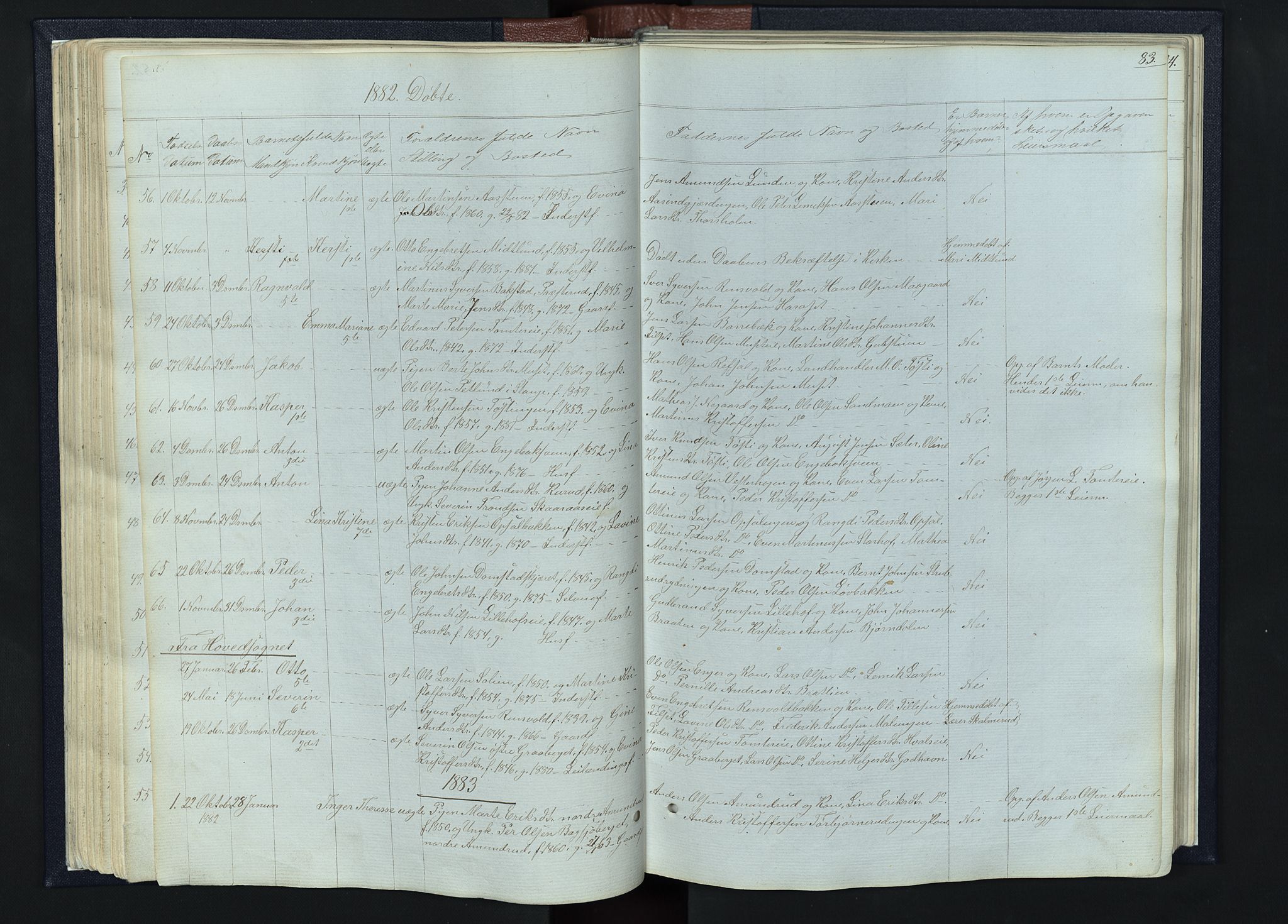 Romedal prestekontor, SAH/PREST-004/L/L0010: Parish register (copy) no. 10, 1860-1895, p. 83