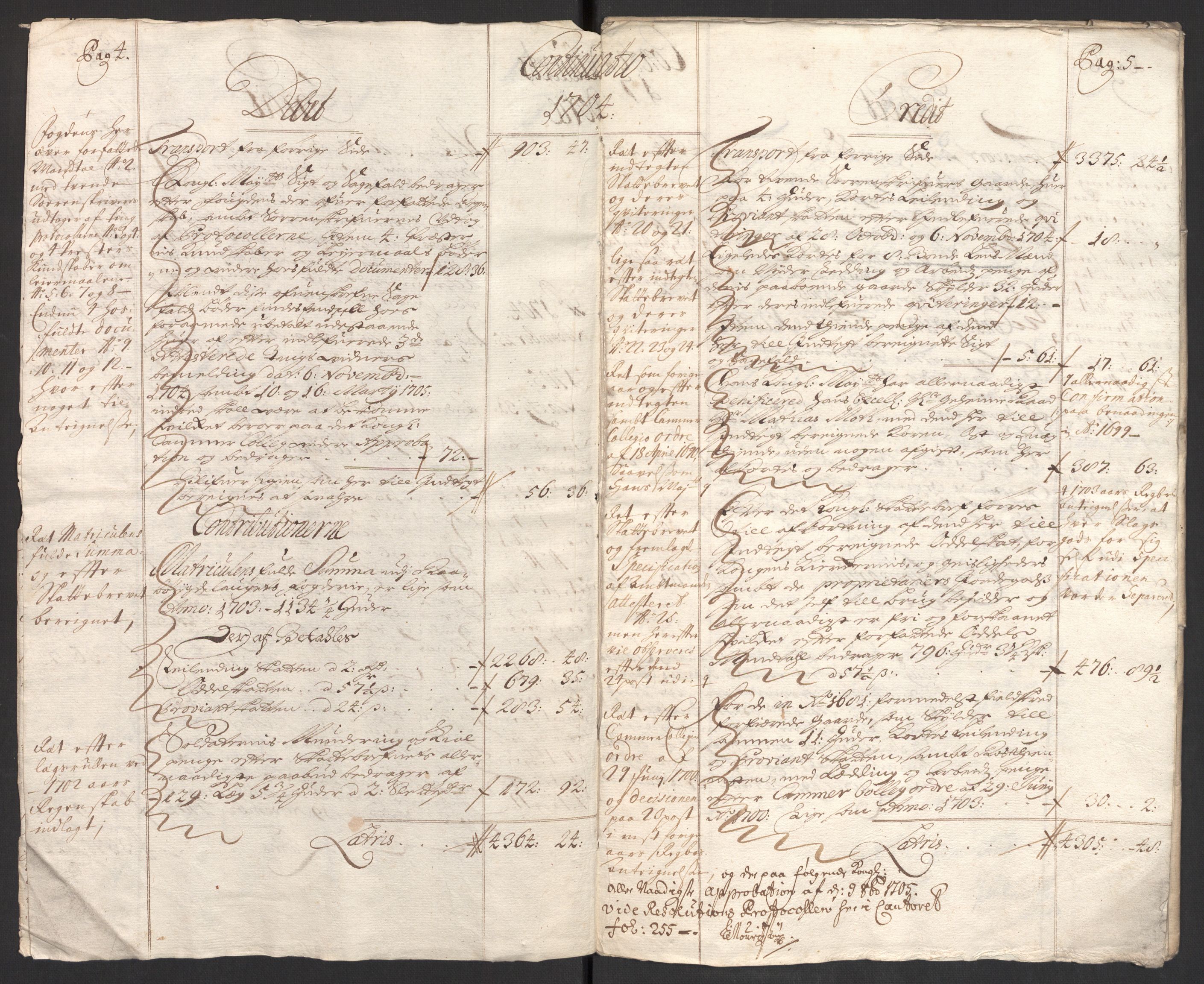 Rentekammeret inntil 1814, Reviderte regnskaper, Fogderegnskap, RA/EA-4092/R40/L2447: Fogderegnskap Råbyggelag, 1703-1705, p. 219
