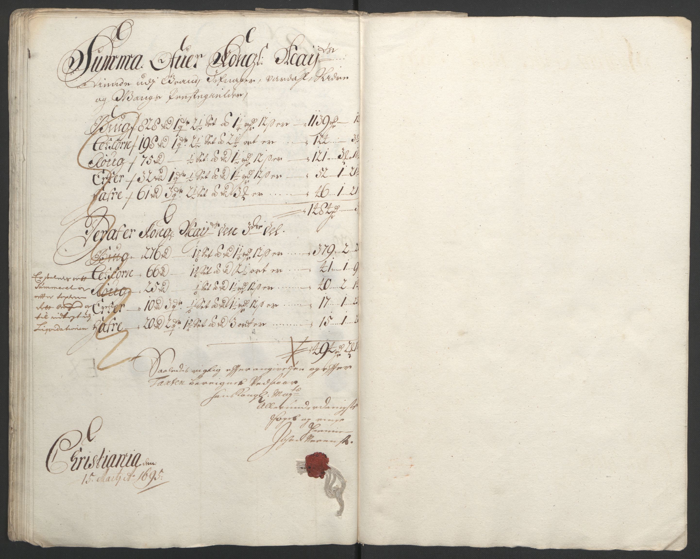 Rentekammeret inntil 1814, Reviderte regnskaper, Fogderegnskap, AV/RA-EA-4092/R18/L1292: Fogderegnskap Hadeland, Toten og Valdres, 1693-1694, p. 248