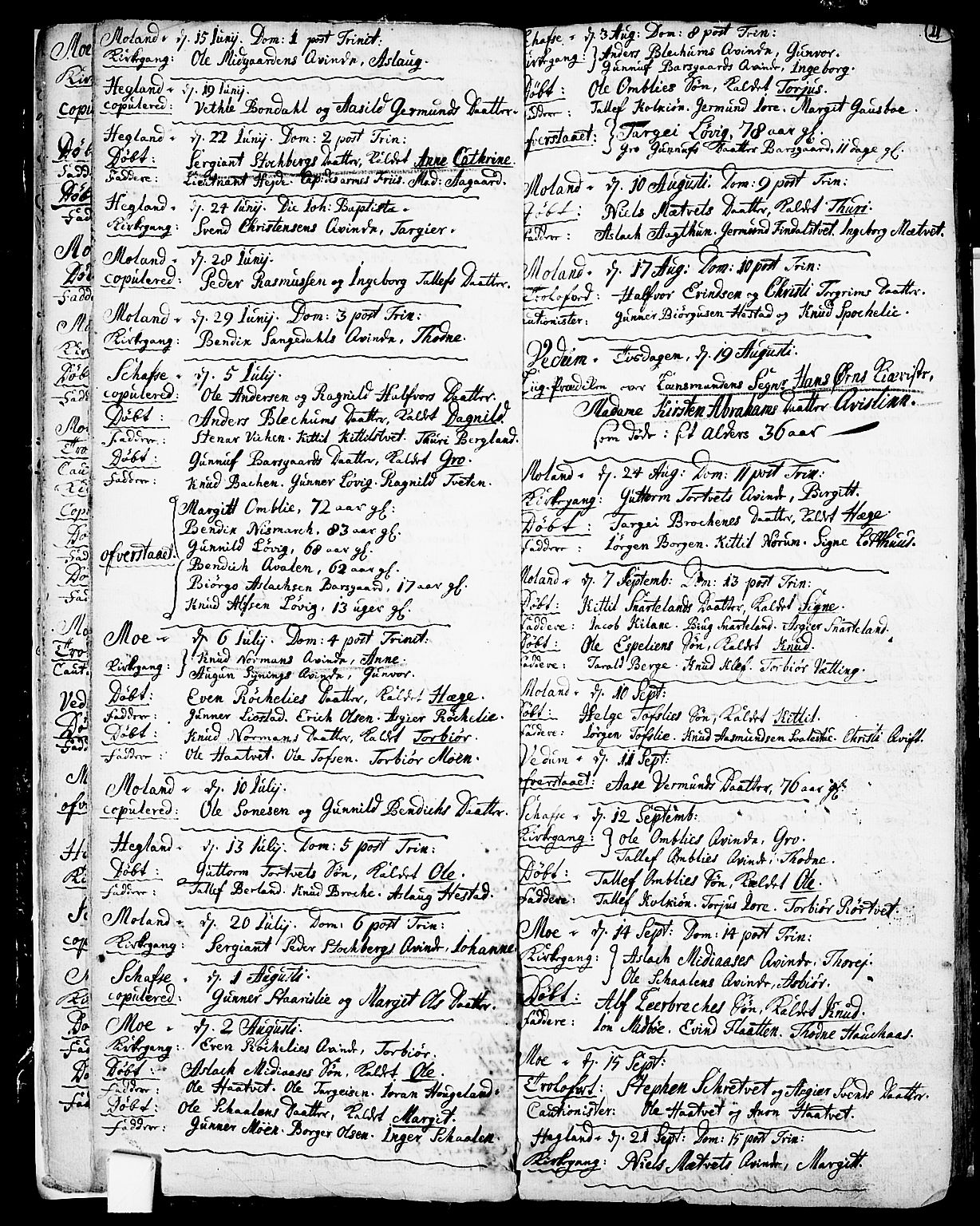 Fyresdal kirkebøker, AV/SAKO-A-263/F/Fa/L0001: Parish register (official) no. I 1, 1724-1748, p. 11