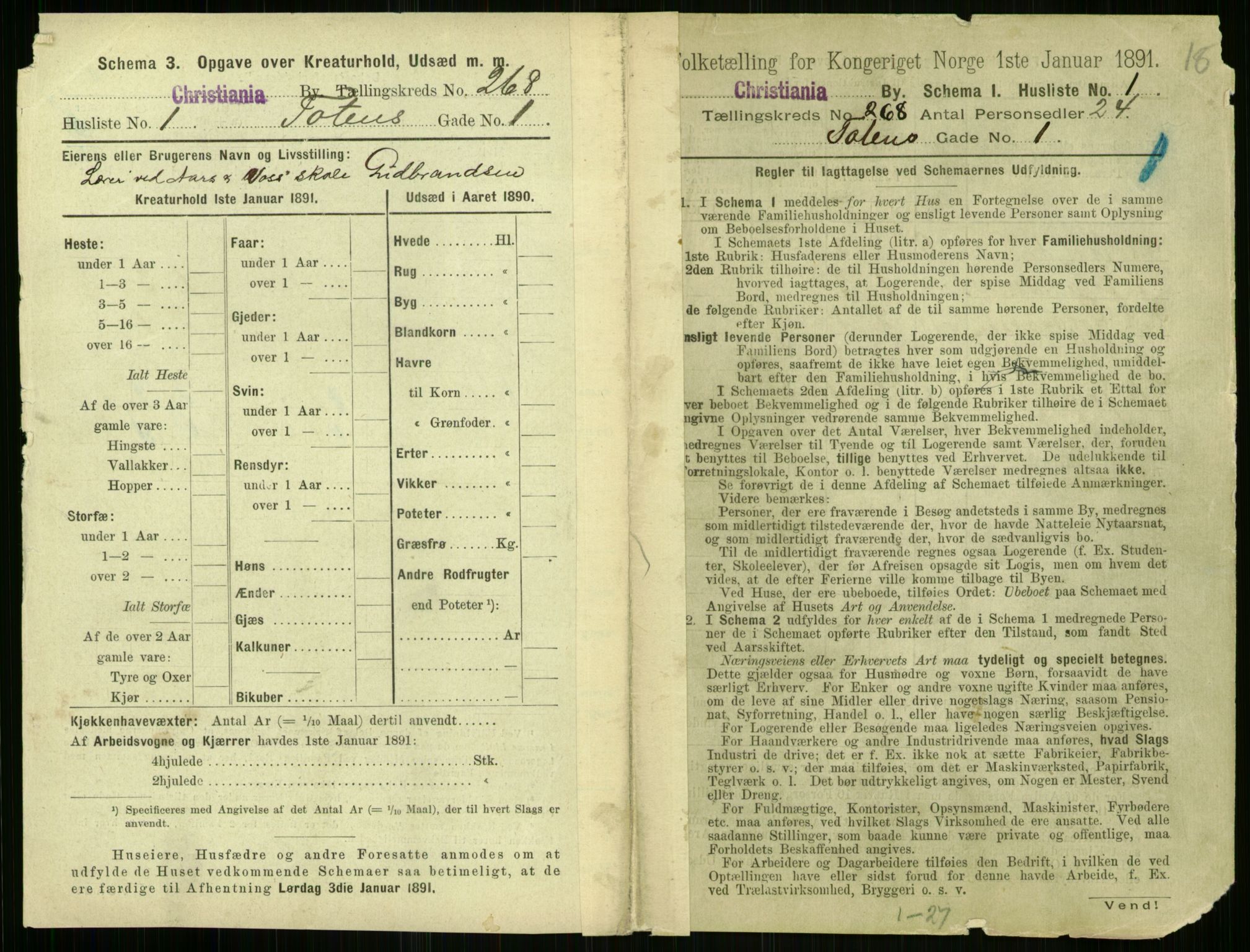 RA, 1891 census for 0301 Kristiania, 1891, p. 161975