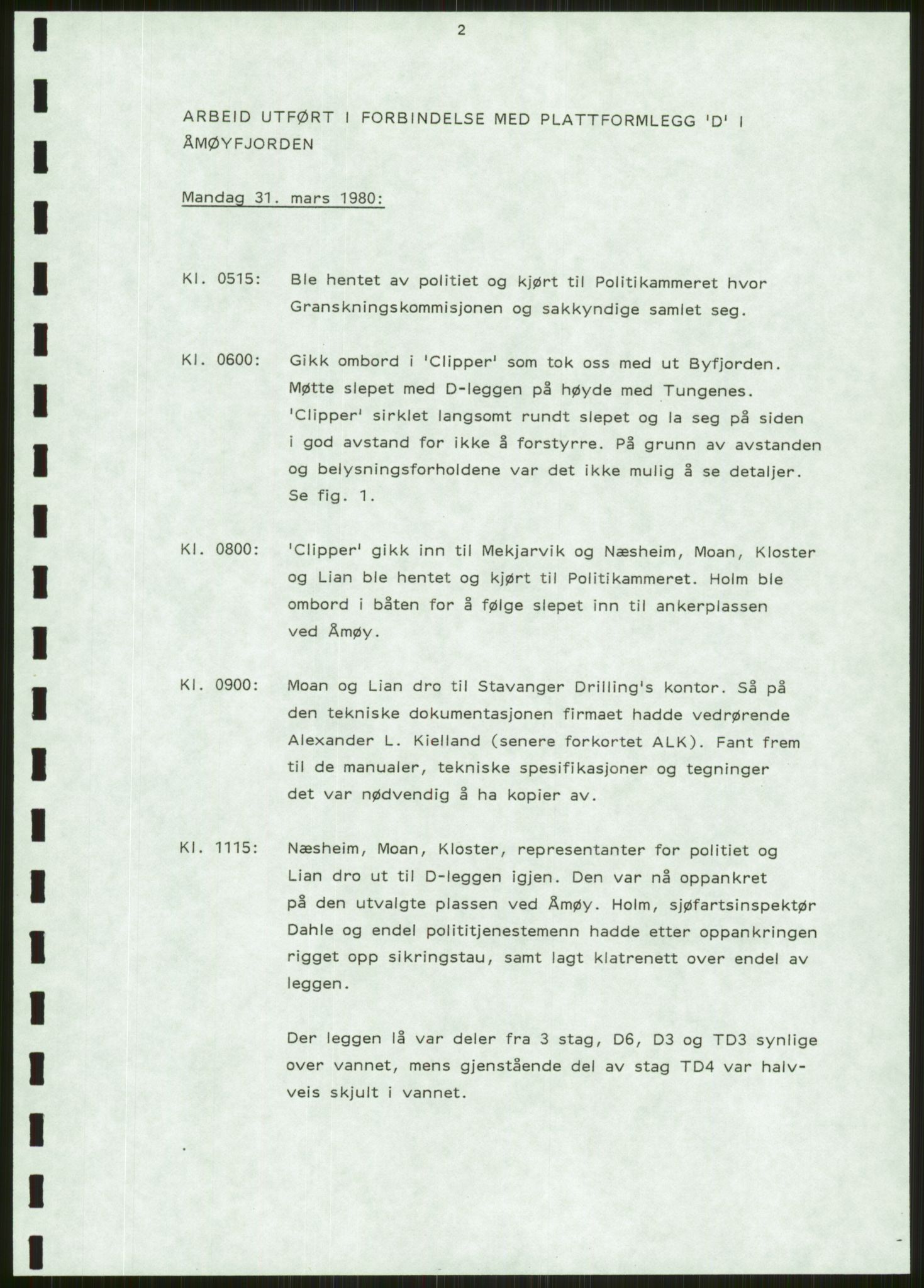 Justisdepartementet, Granskningskommisjonen ved Alexander Kielland-ulykken 27.3.1980, RA/S-1165/D/L0006: A Alexander L. Kielland (Doku.liste + A3-A6, A11-A13, A18-A20-A21, A23, A31 av 31)/Dykkerjournaler, 1980-1981, p. 548