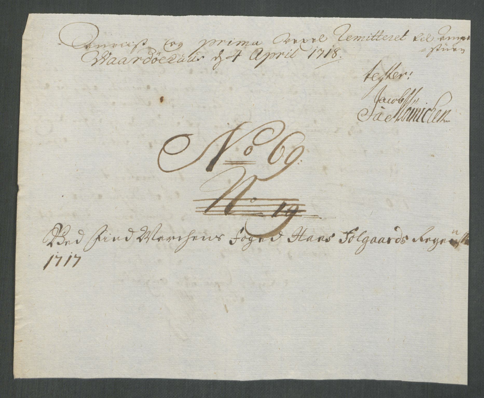 Rentekammeret inntil 1814, Reviderte regnskaper, Fogderegnskap, AV/RA-EA-4092/R69/L4857: Fogderegnskap Finnmark/Vardøhus, 1716-1718, p. 352