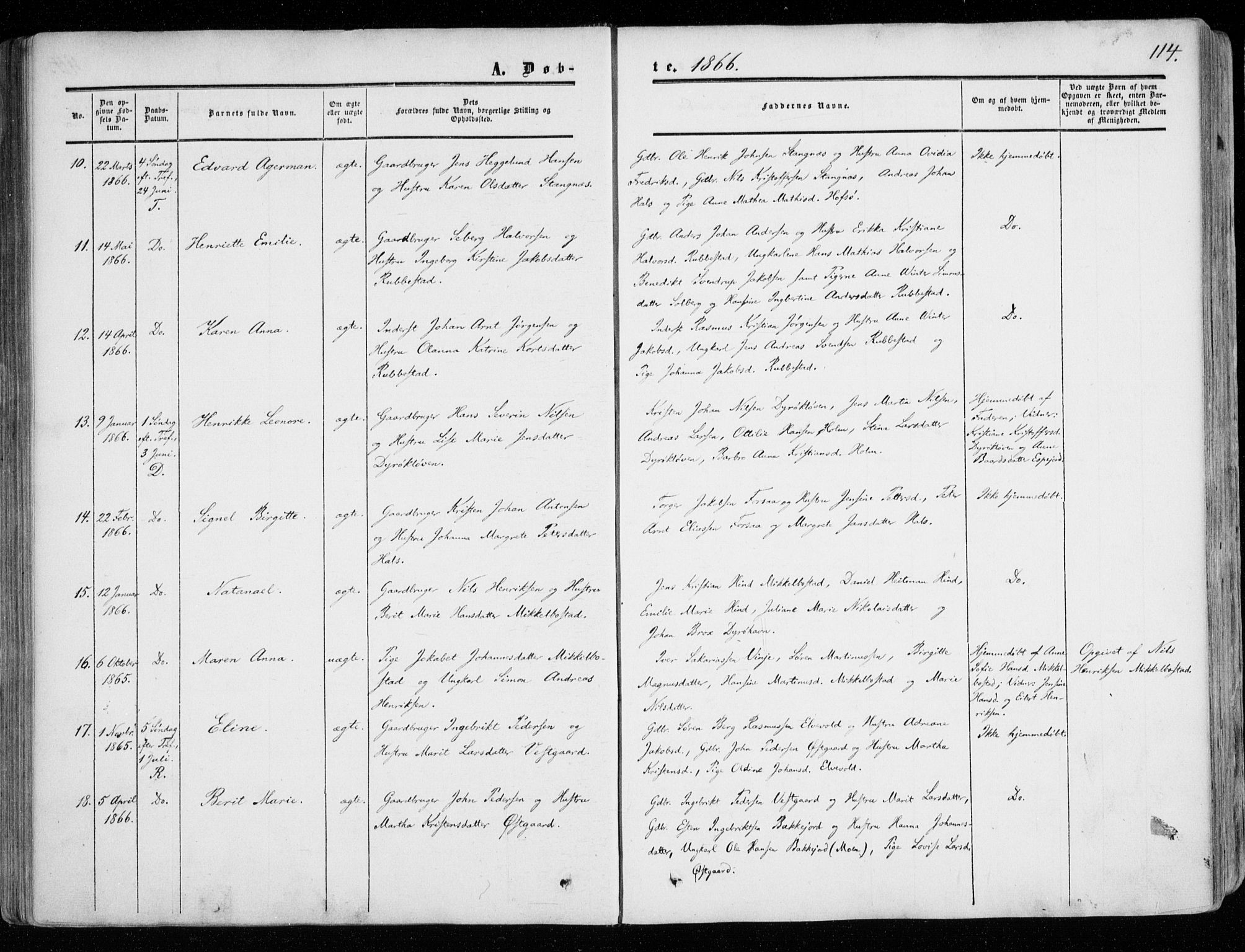 Tranøy sokneprestkontor, SATØ/S-1313/I/Ia/Iaa/L0007kirke: Parish register (official) no. 7, 1856-1866, p. 114