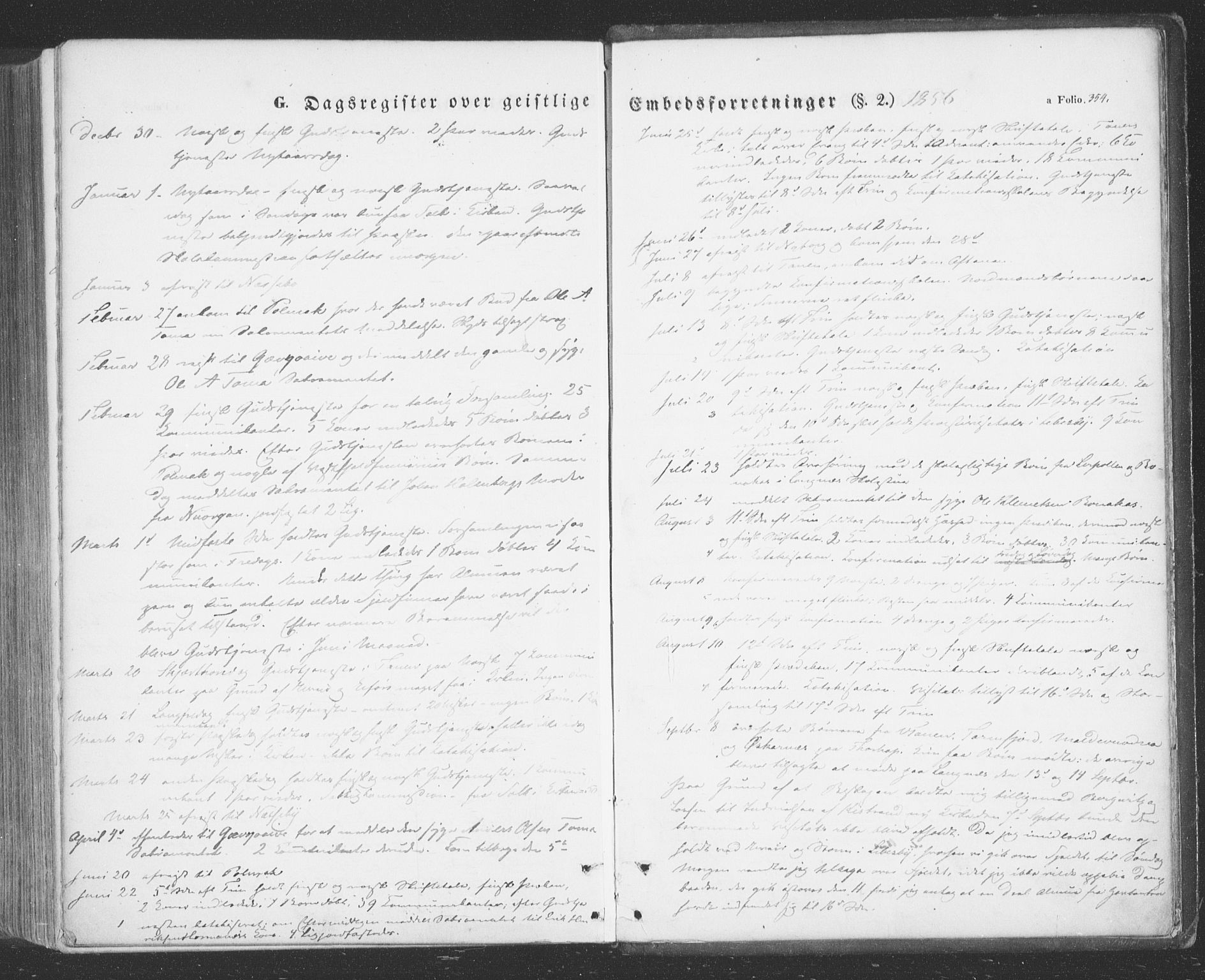 Tana sokneprestkontor, AV/SATØ-S-1334/H/Ha/L0001kirke: Parish register (official) no. 1, 1846-1861, p. 354