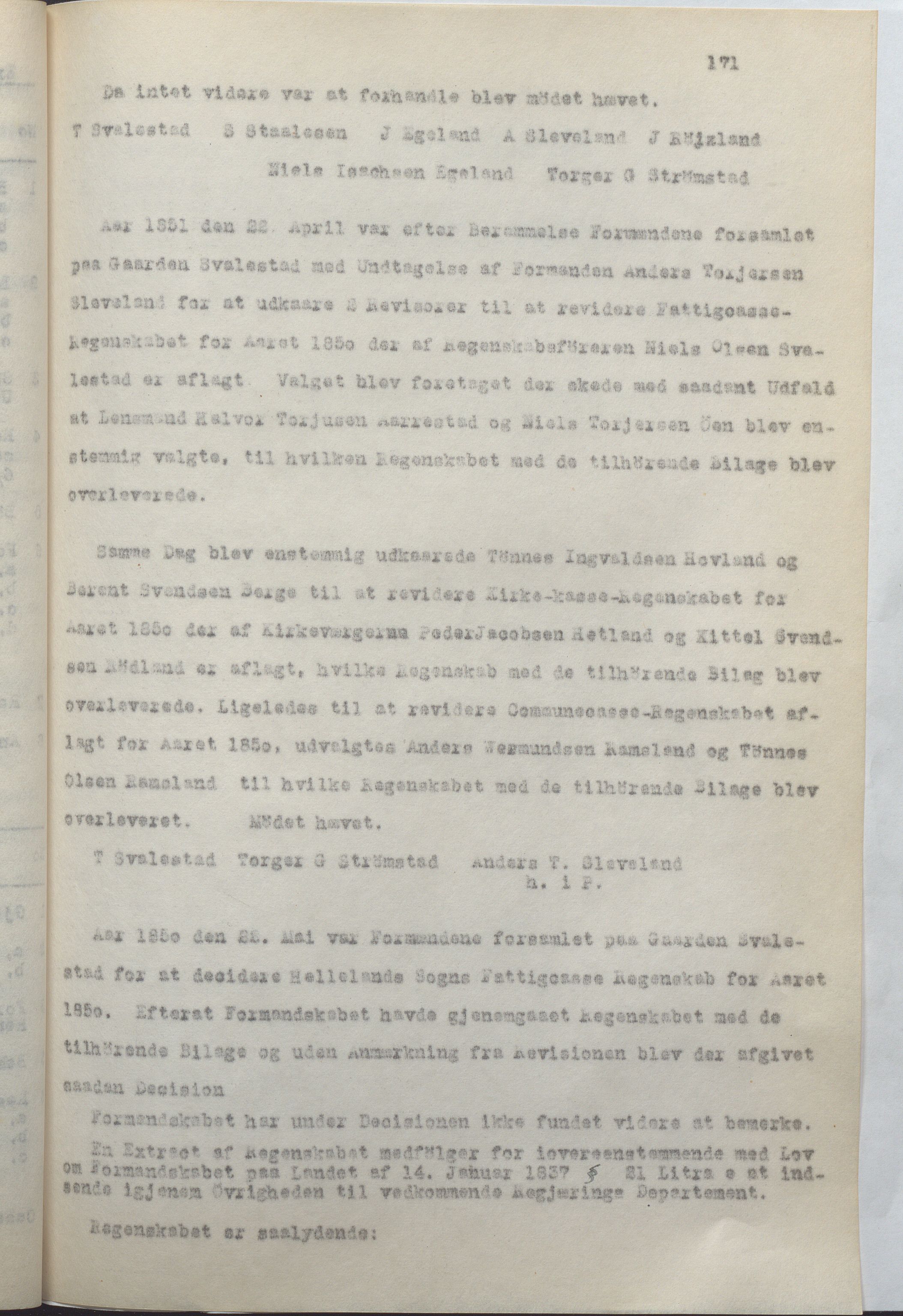 Helleland kommune - Formannskapet, IKAR/K-100479/A/Ab/L0001: Avskrift av møtebok, 1837-1866, p. 171
