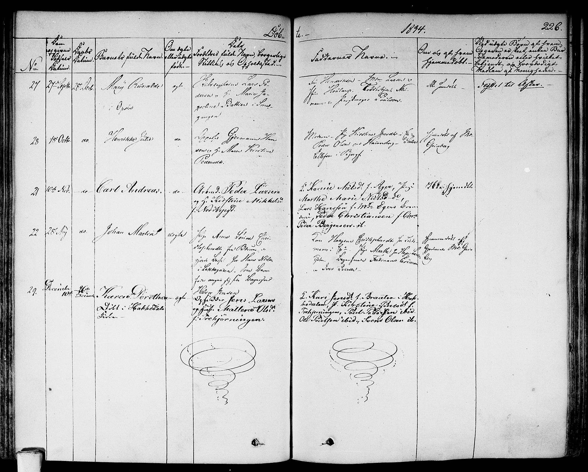 Aker prestekontor kirkebøker, SAO/A-10861/F/L0013: Parish register (official) no. 13, 1828-1837, p. 226