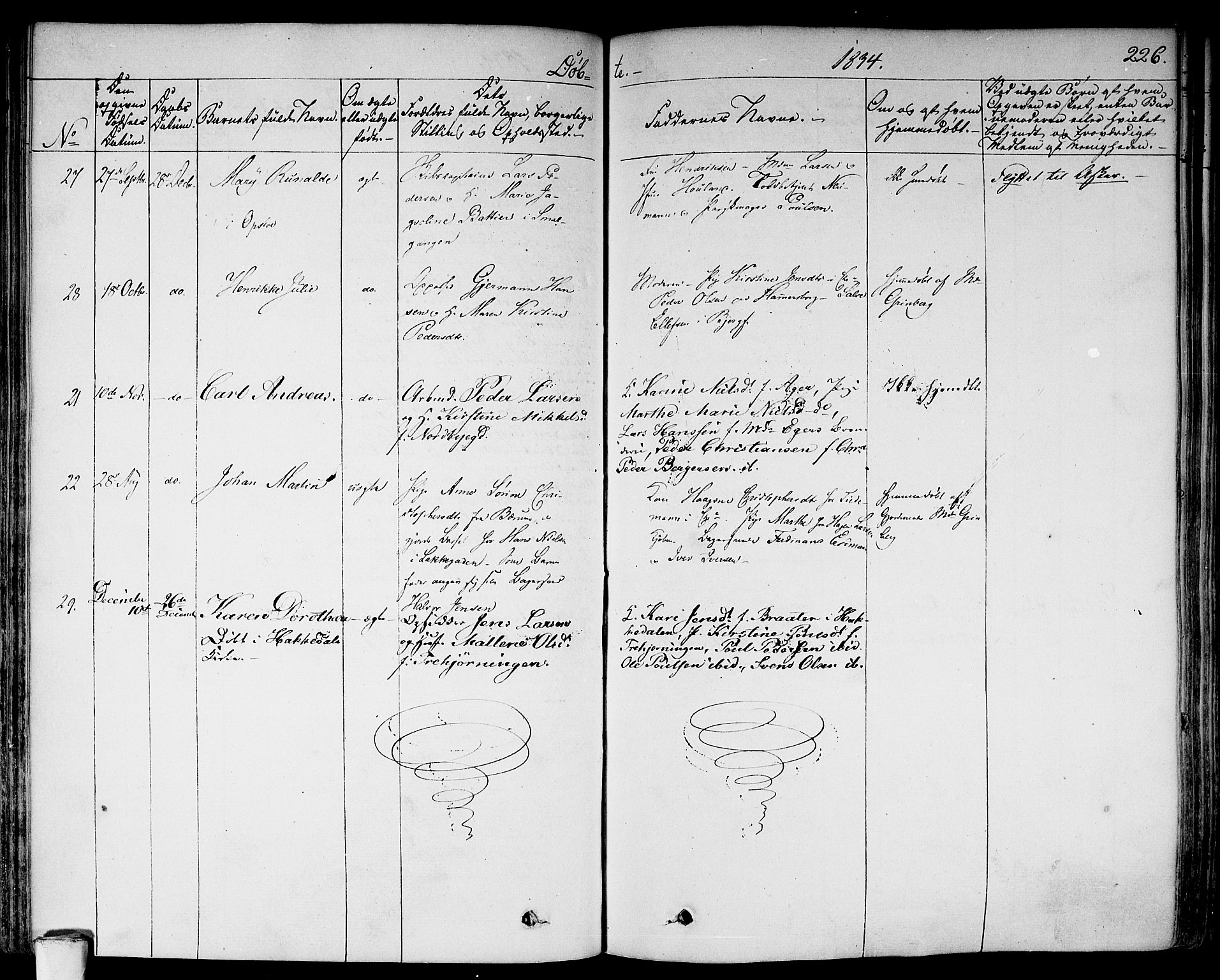 Aker prestekontor kirkebøker, AV/SAO-A-10861/F/L0013: Parish register (official) no. 13, 1828-1837, p. 226