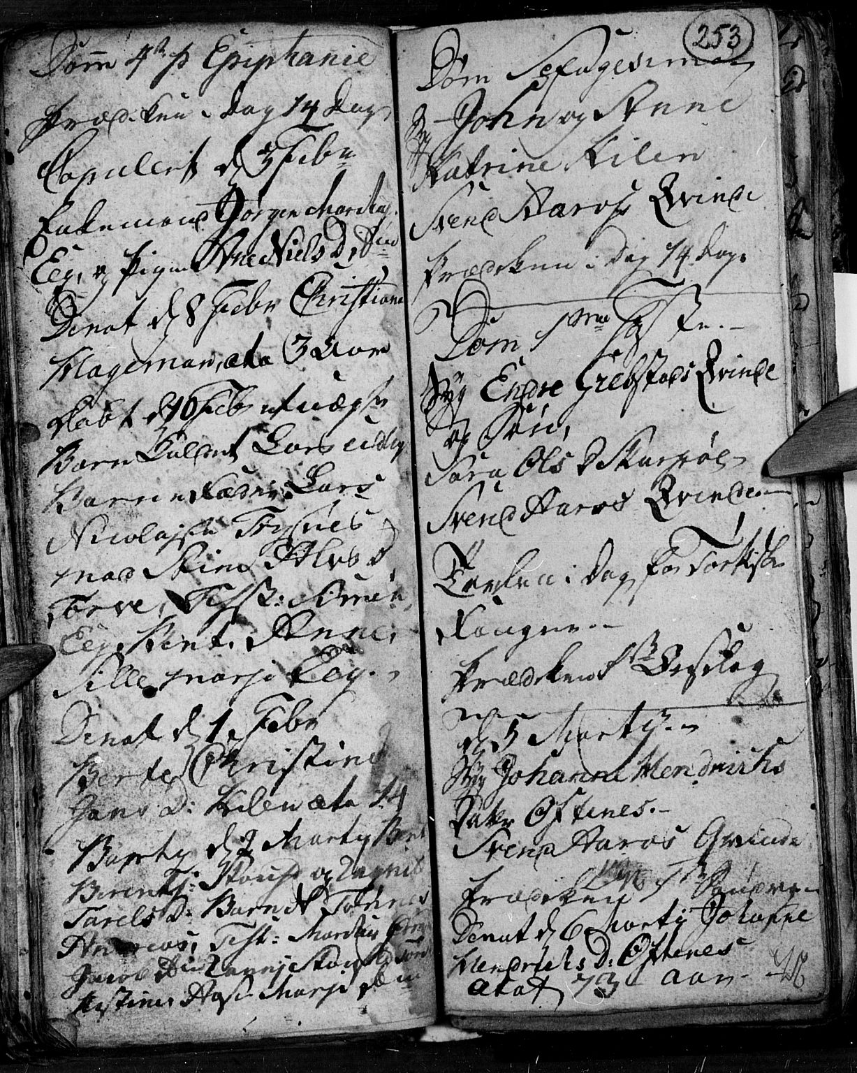 Søgne sokneprestkontor, AV/SAK-1111-0037/F/Fb/Fbb/L0001: Parish register (copy) no. B 1, 1779-1802, p. 253