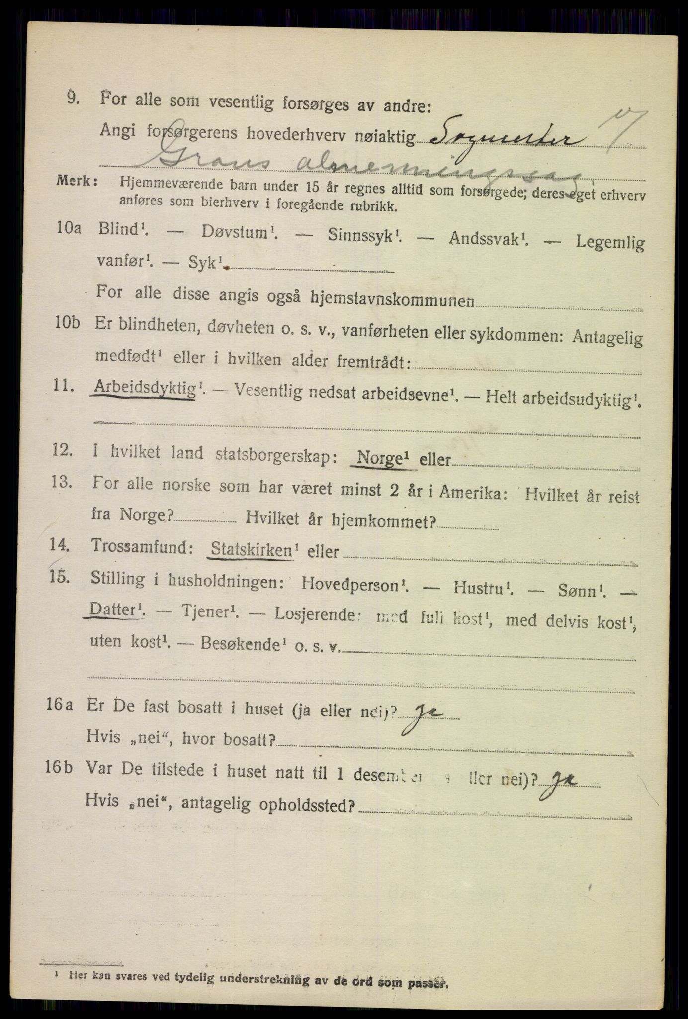 SAH, 1920 census for Lunner, 1920, p. 5346