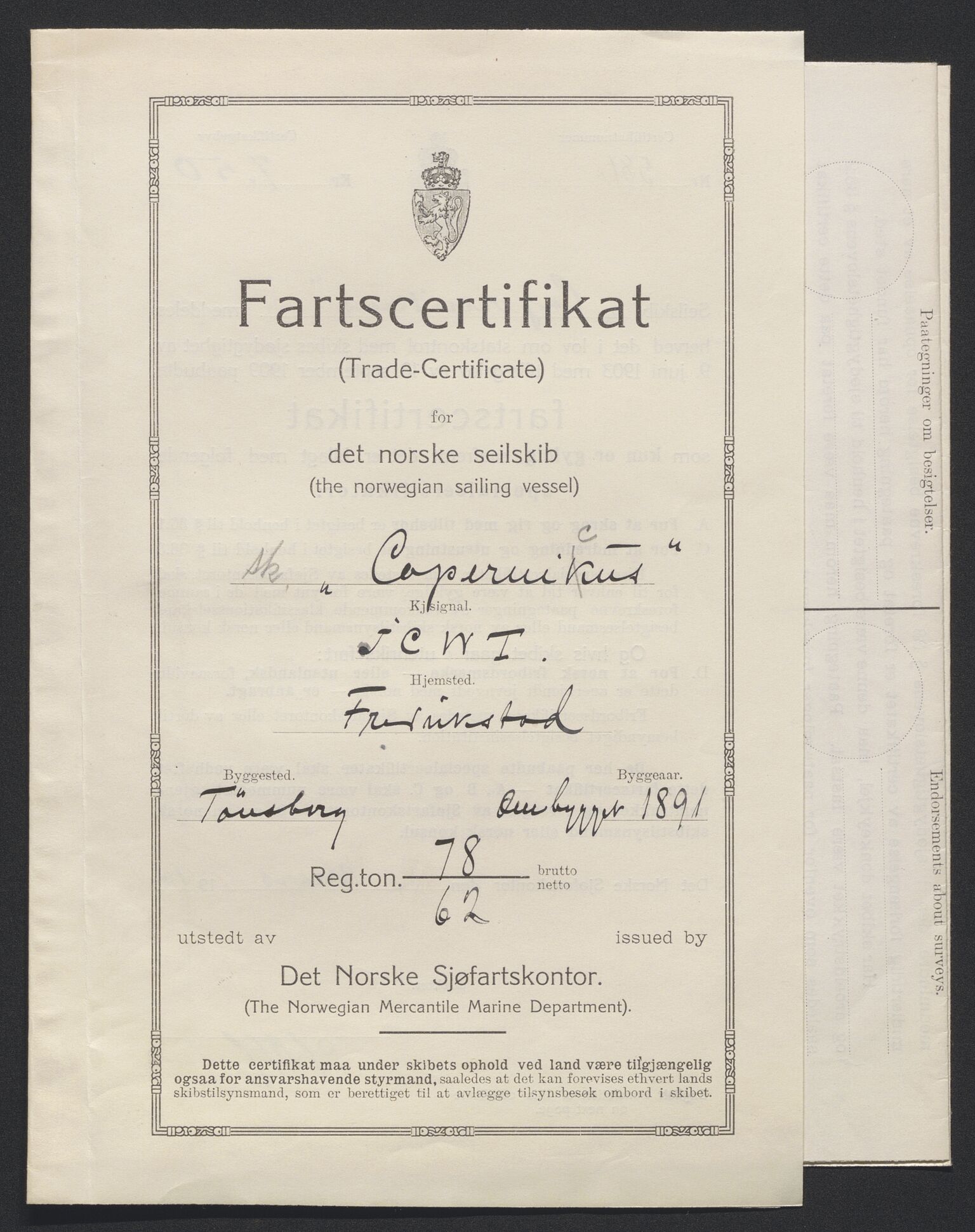 Sjøfartsdirektoratet med forløpere, skipsmapper slettede skip, AV/RA-S-4998/F/Fa/L0215: --, 1856-1924, p. 464