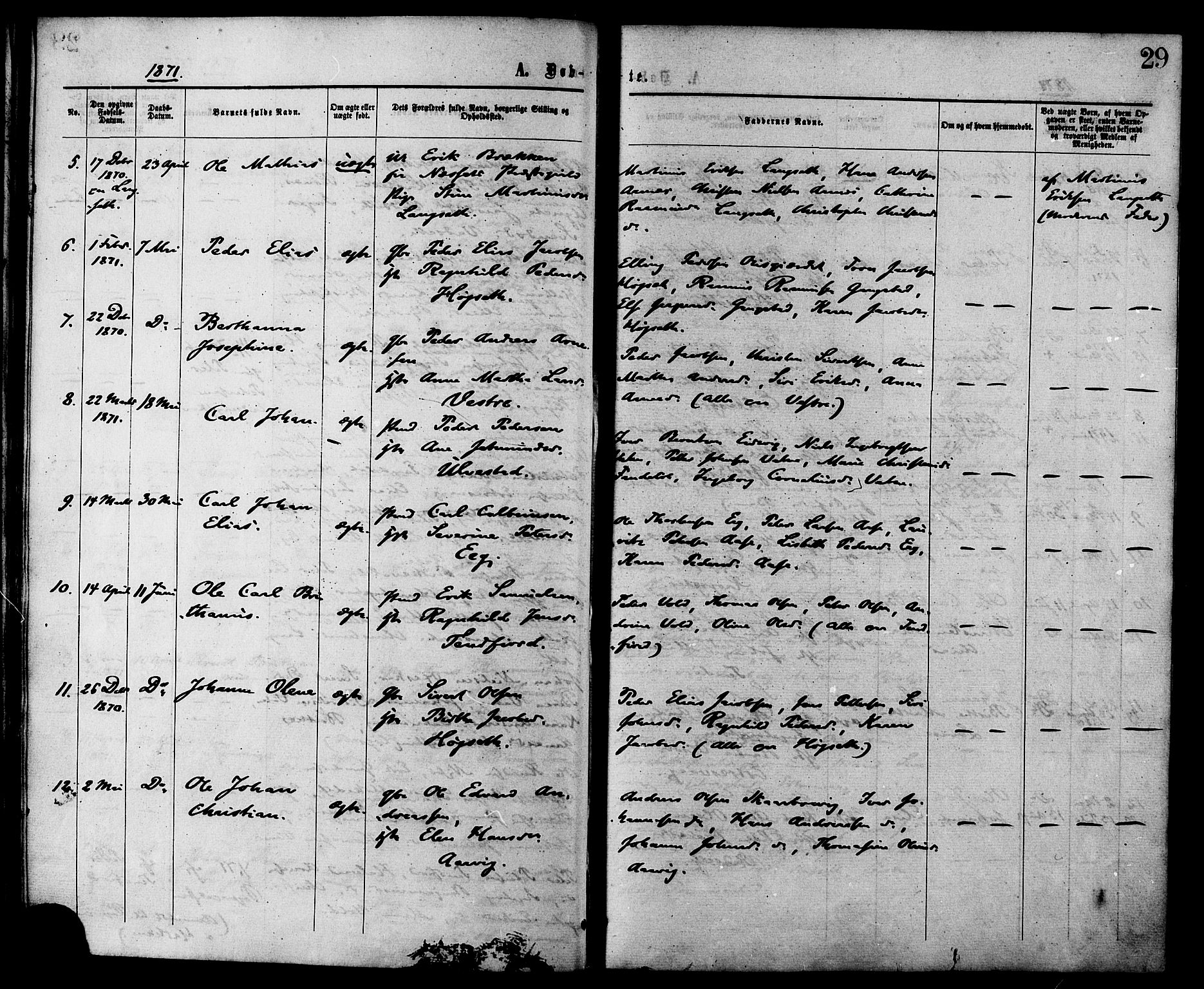 Ministerialprotokoller, klokkerbøker og fødselsregistre - Møre og Romsdal, AV/SAT-A-1454/525/L0373: Parish register (official) no. 525A03, 1864-1879, p. 29