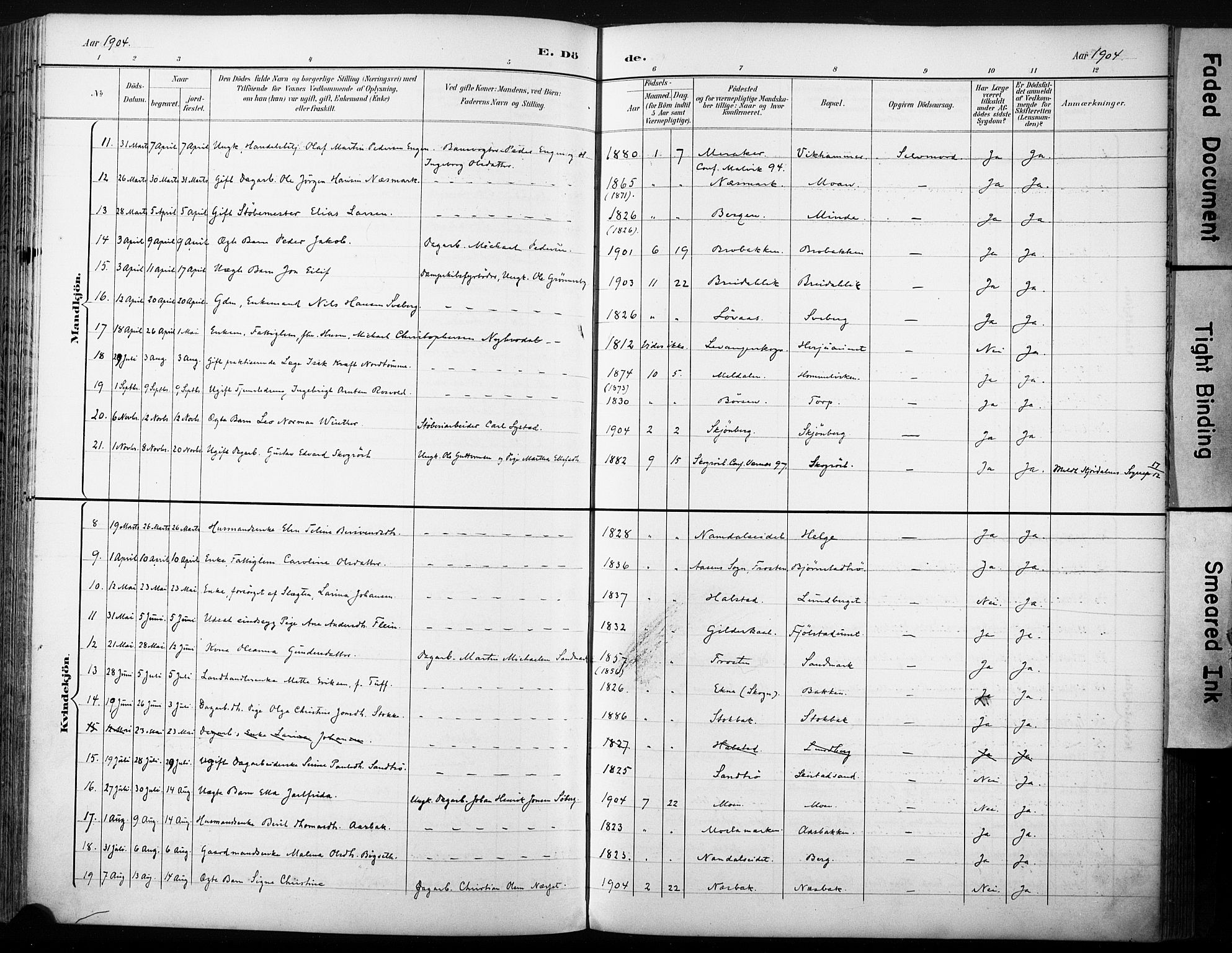 Ministerialprotokoller, klokkerbøker og fødselsregistre - Sør-Trøndelag, AV/SAT-A-1456/616/L0411: Parish register (official) no. 616A08, 1894-1906