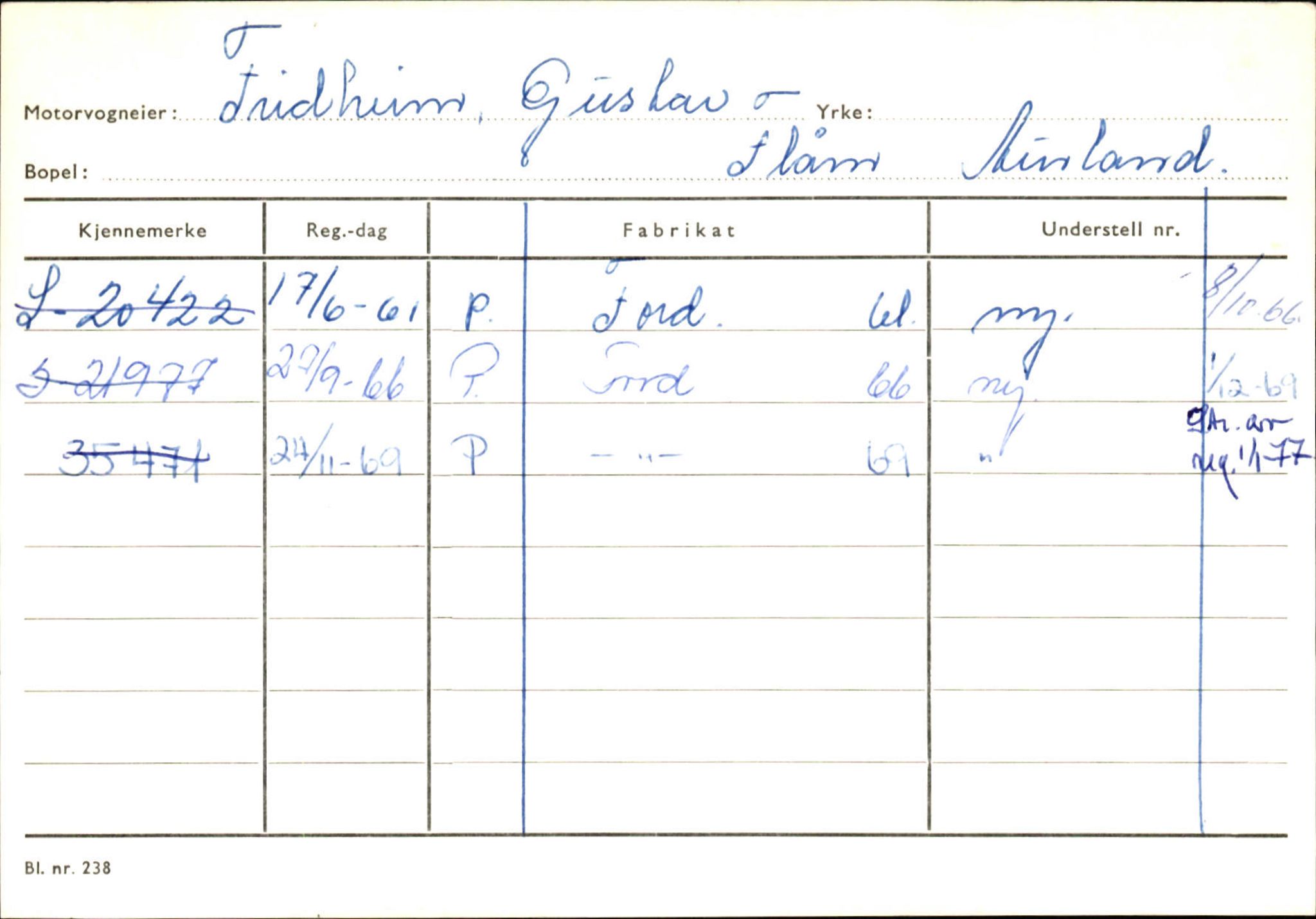 Statens vegvesen, Sogn og Fjordane vegkontor, AV/SAB-A-5301/4/F/L0125: Eigarregister Sogndal V-Å. Aurland A-Å. Fjaler A-N, 1945-1975, p. 621