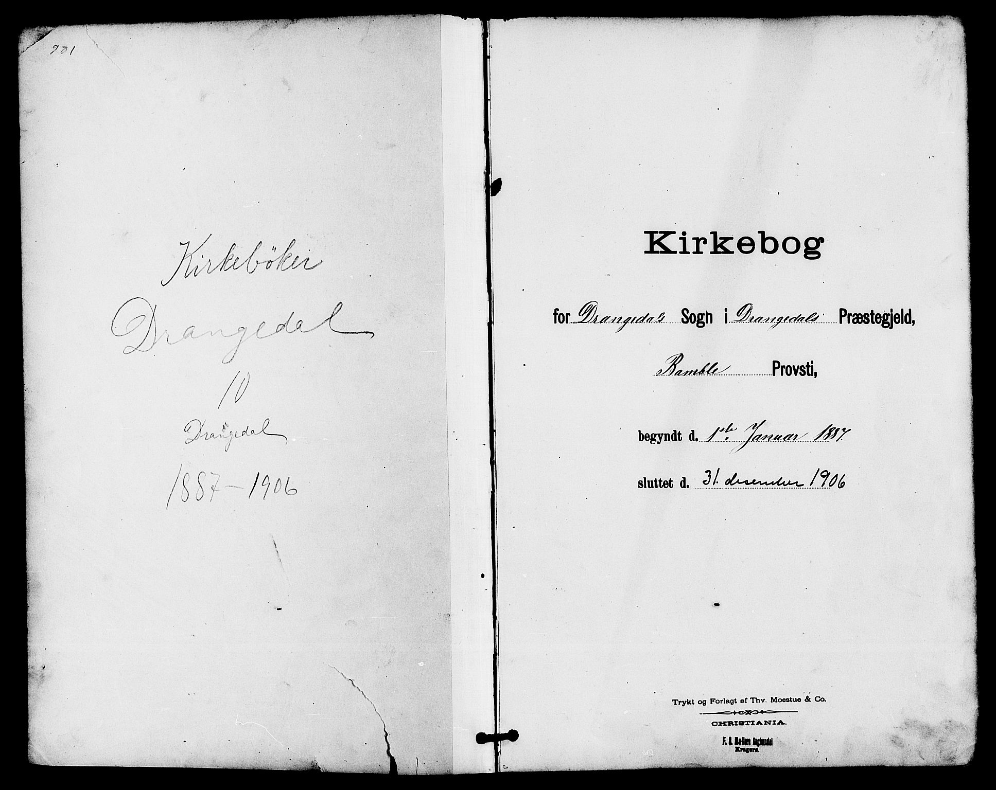 Drangedal kirkebøker, SAKO/A-258/G/Ga/L0003: Parish register (copy) no. I 3, 1887-1906