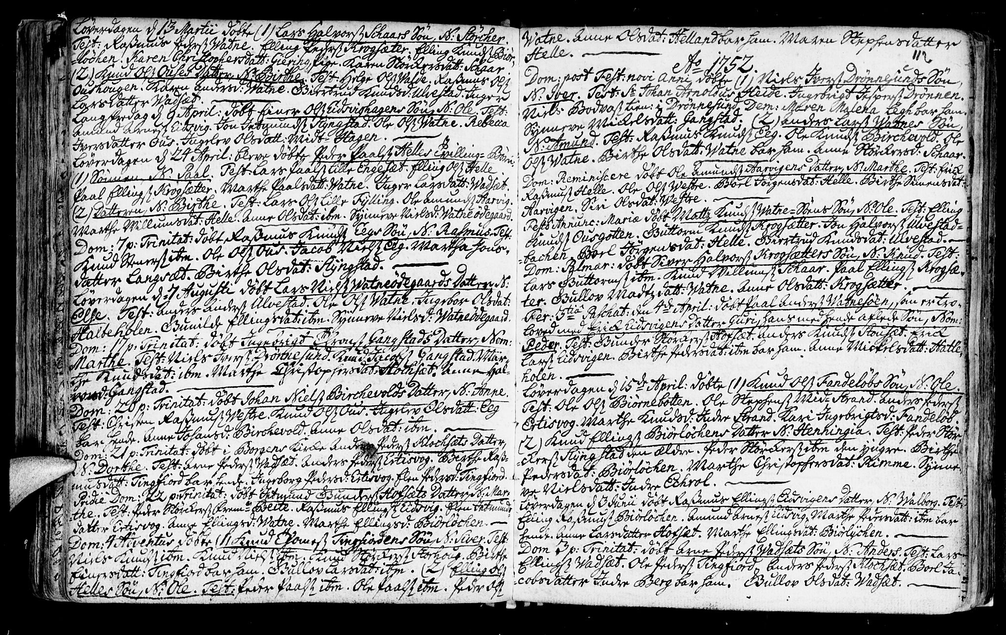 Ministerialprotokoller, klokkerbøker og fødselsregistre - Møre og Romsdal, AV/SAT-A-1454/525/L0371: Parish register (official) no. 525A01, 1699-1777, p. 112