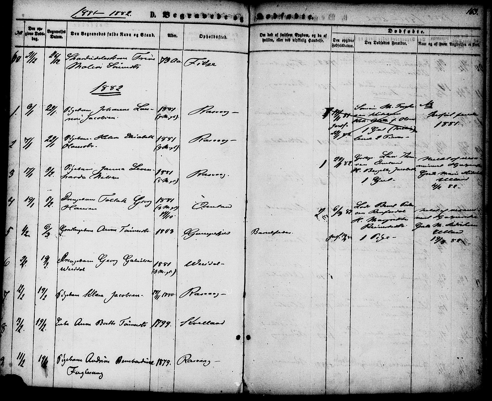 Flekkefjord sokneprestkontor, AV/SAK-1111-0012/F/Fa/Fab/L0005: Parish register (official) no. A 5, 1870-1886, p. 163