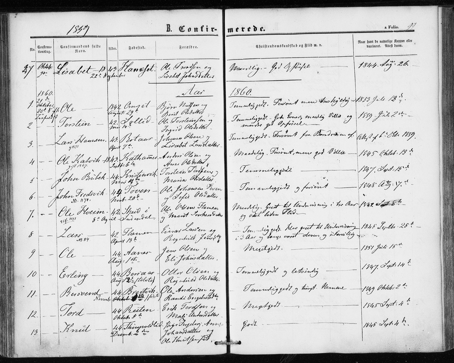 Ministerialprotokoller, klokkerbøker og fødselsregistre - Møre og Romsdal, SAT/A-1454/586/L0985: Parish register (official) no. 586A11, 1857-1866, p. 99
