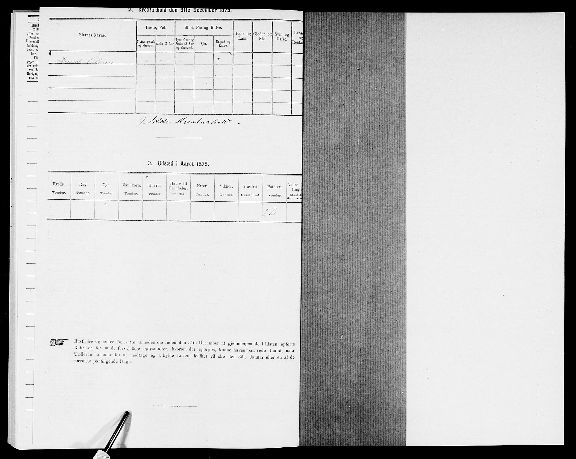 SAK, 1875 census for 0911P Gjerstad, 1875, p. 592