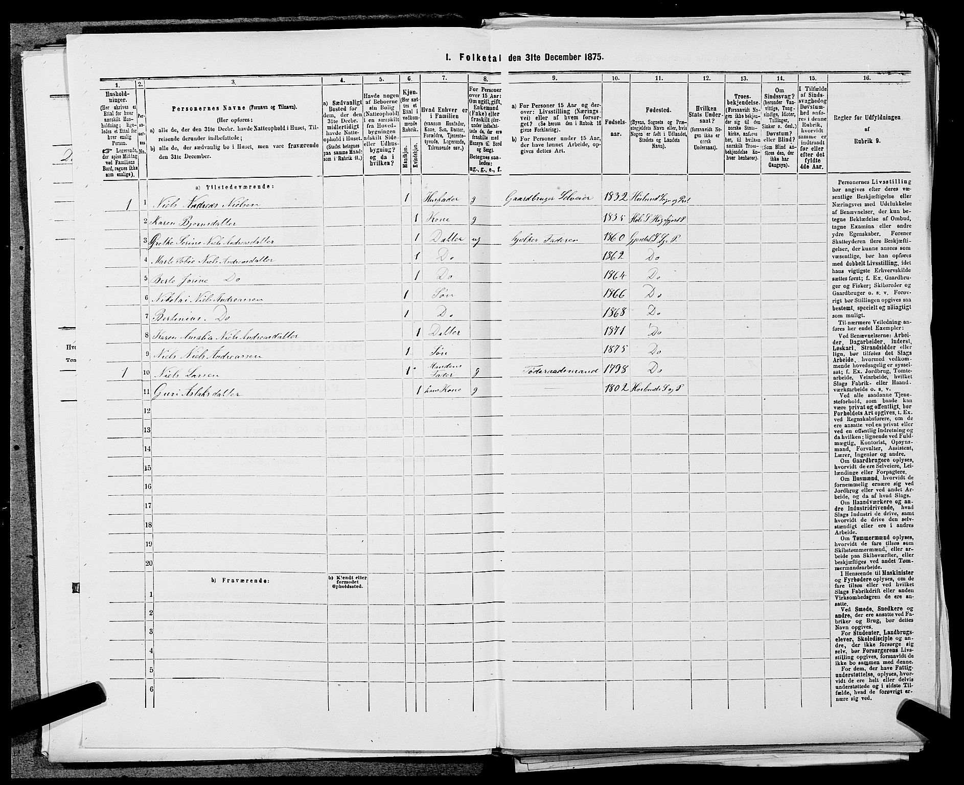 SAST, 1875 census for 1121P Lye, 1875, p. 938