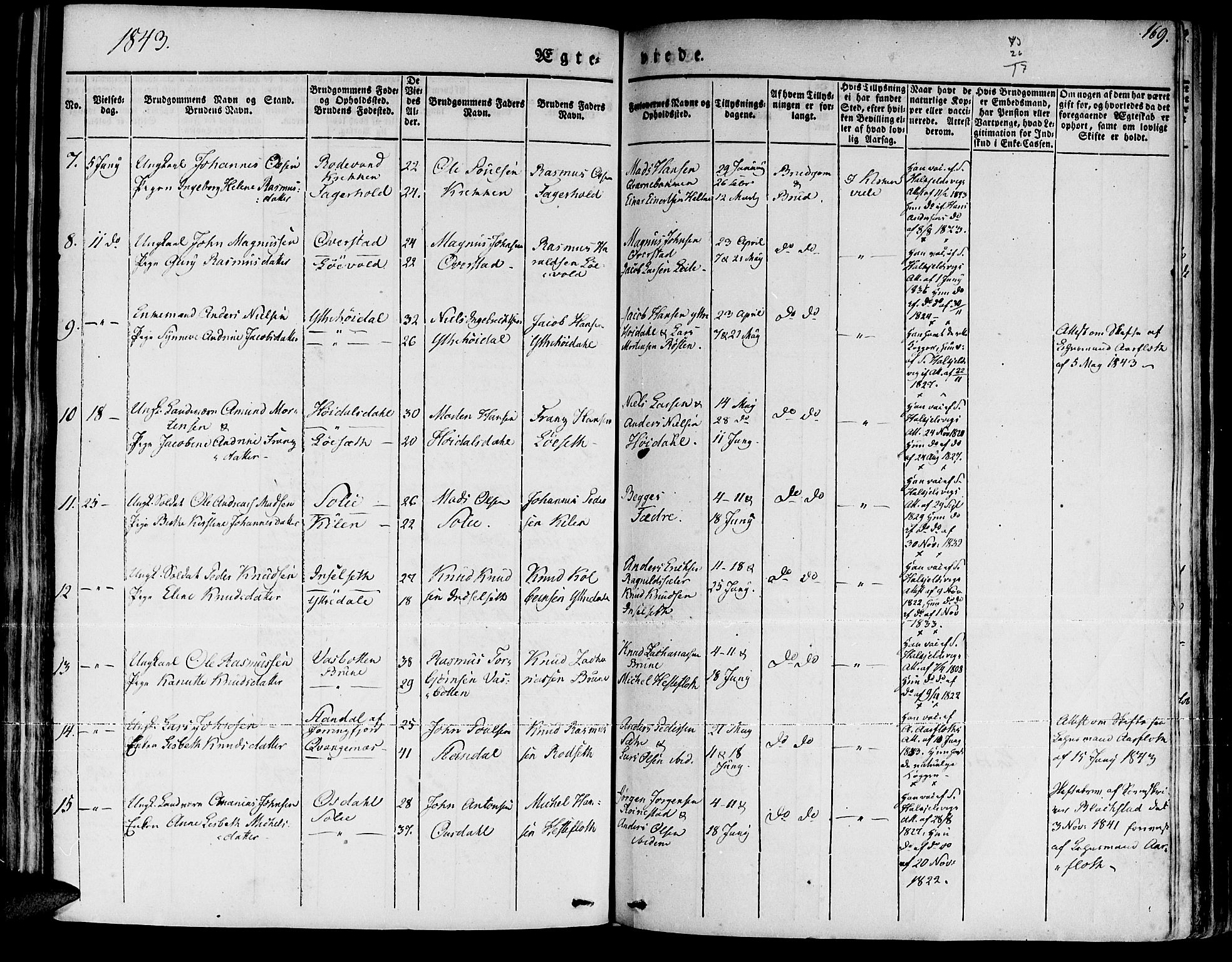 Ministerialprotokoller, klokkerbøker og fødselsregistre - Møre og Romsdal, AV/SAT-A-1454/511/L0139: Parish register (official) no. 511A06, 1831-1850, p. 169