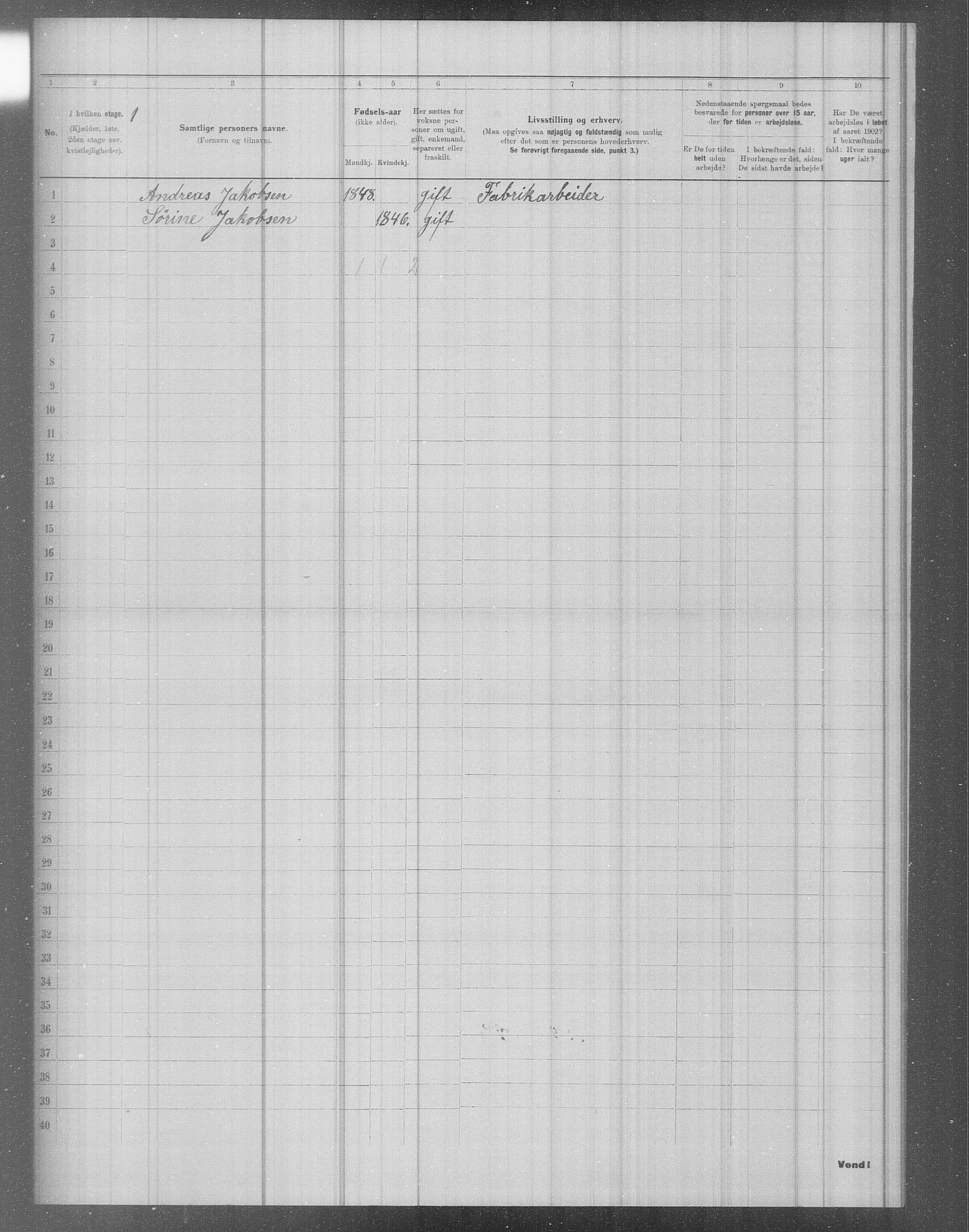 OBA, Municipal Census 1902 for Kristiania, 1902, p. 3370