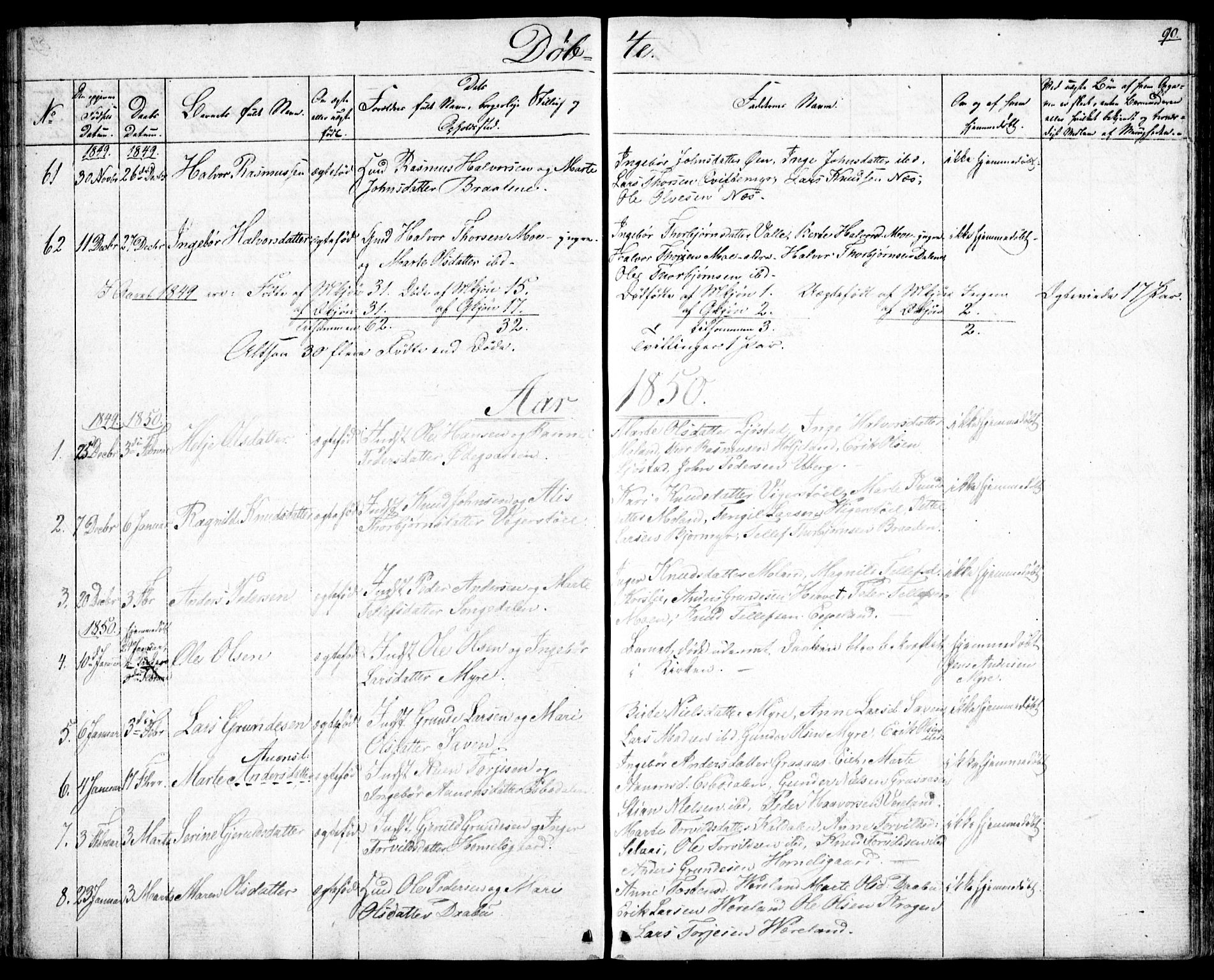 Gjerstad sokneprestkontor, AV/SAK-1111-0014/F/Fb/Fbb/L0002: Parish register (copy) no. B 2, 1831-1862, p. 90