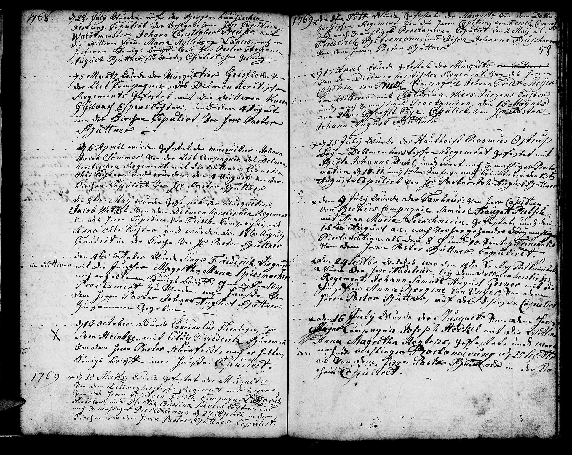 Mariakirken Sokneprestembete, AV/SAB-A-76901/H/Haa/L0001: Parish register (official) no. A 1, 1740-1784, p. 58
