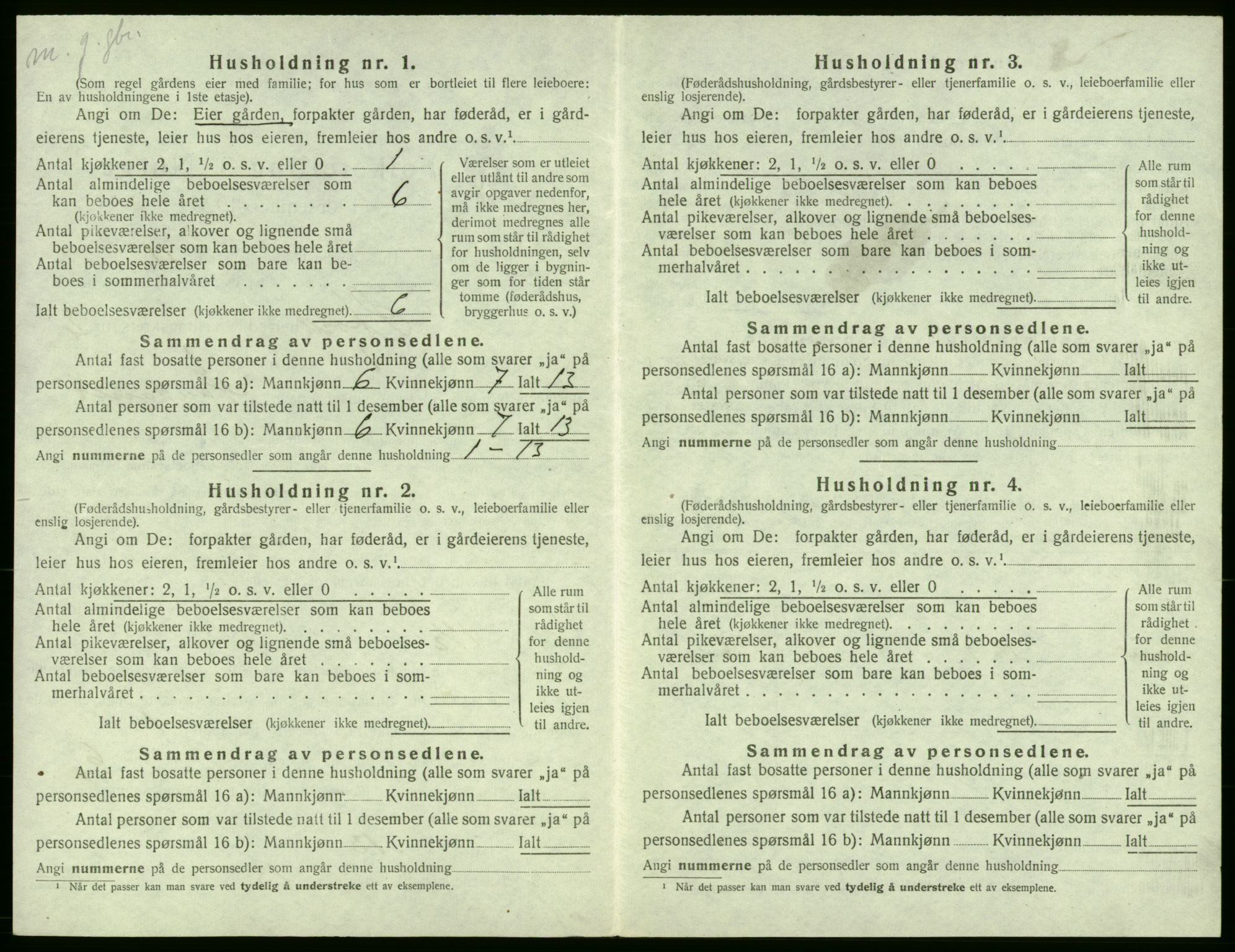 SAB, 1920 census for Stord, 1920, p. 117