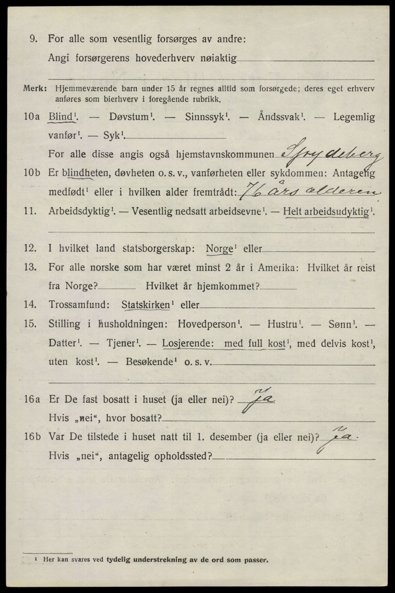 SAO, 1920 census for Spydeberg, 1920, p. 2806