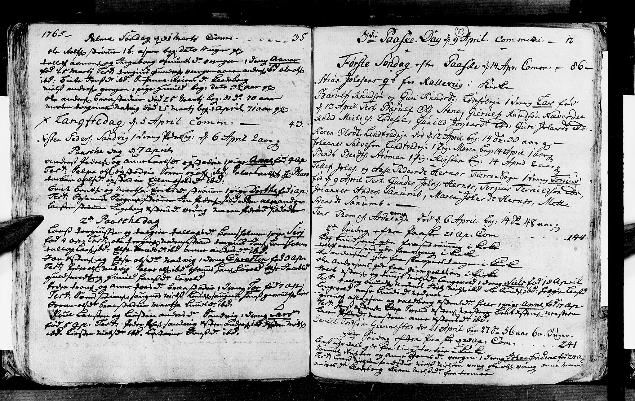 Øyestad sokneprestkontor, AV/SAK-1111-0049/F/Fa/L0006: Parish register (official) no. A 6, 1758-1776, p. 73