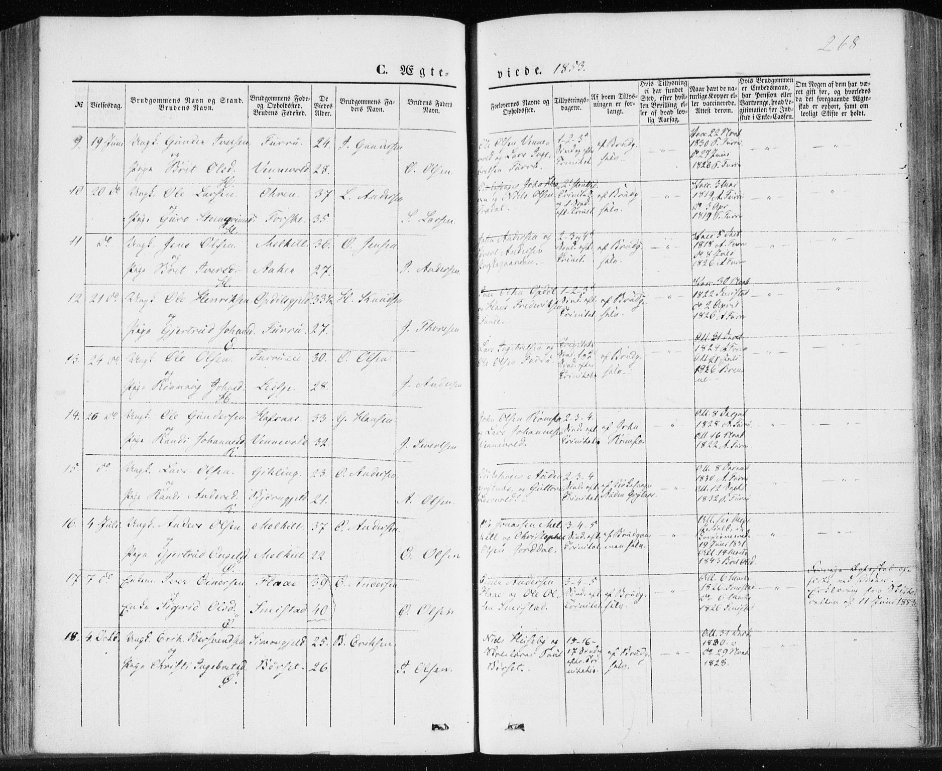 Ministerialprotokoller, klokkerbøker og fødselsregistre - Møre og Romsdal, AV/SAT-A-1454/590/L1013: Parish register (official) no. 590A05, 1847-1877, p. 268