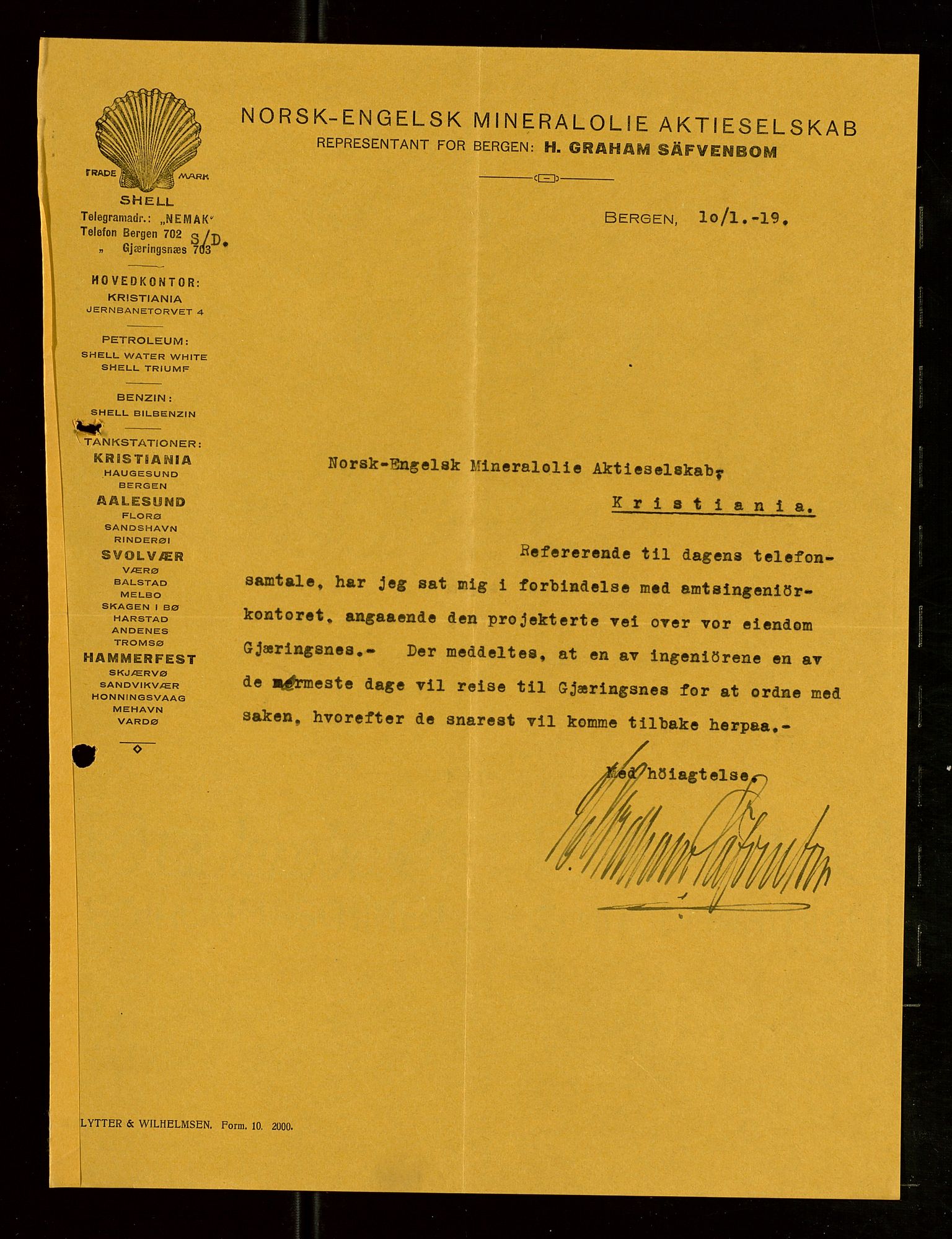 Pa 1521 - A/S Norske Shell, AV/SAST-A-101915/E/Ea/Eaa/L0007: Sjefskorrespondanse, 1919, p. 621