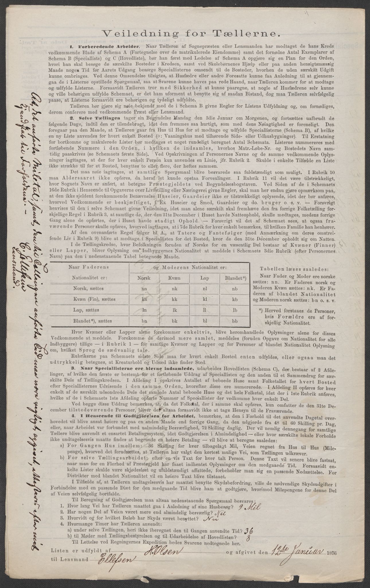 RA, 1875 census for 0123P Spydeberg, 1875, p. 9