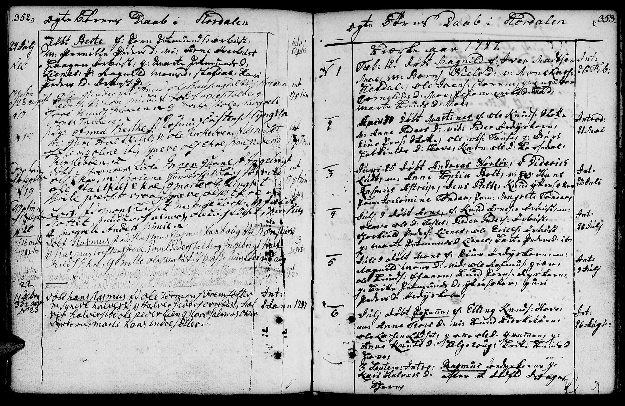 Ministerialprotokoller, klokkerbøker og fødselsregistre - Møre og Romsdal, AV/SAT-A-1454/520/L0271: Parish register (official) no. 520A01, 1759-1801, p. 352-353