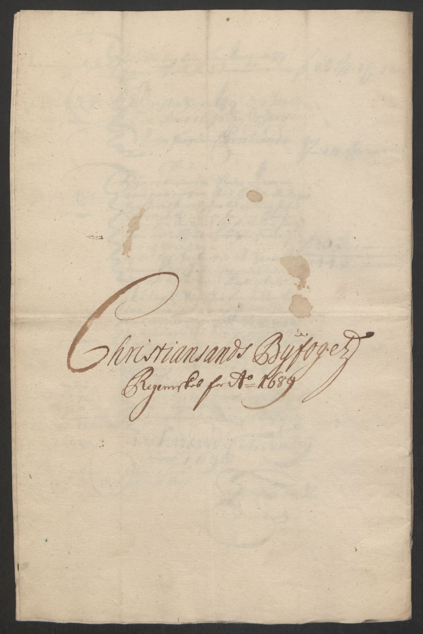 Rentekammeret inntil 1814, Reviderte regnskaper, Byregnskaper, AV/RA-EA-4066/R/Rm/L0285: [M18] Sikt og sakefall, 1681-1718, p. 113