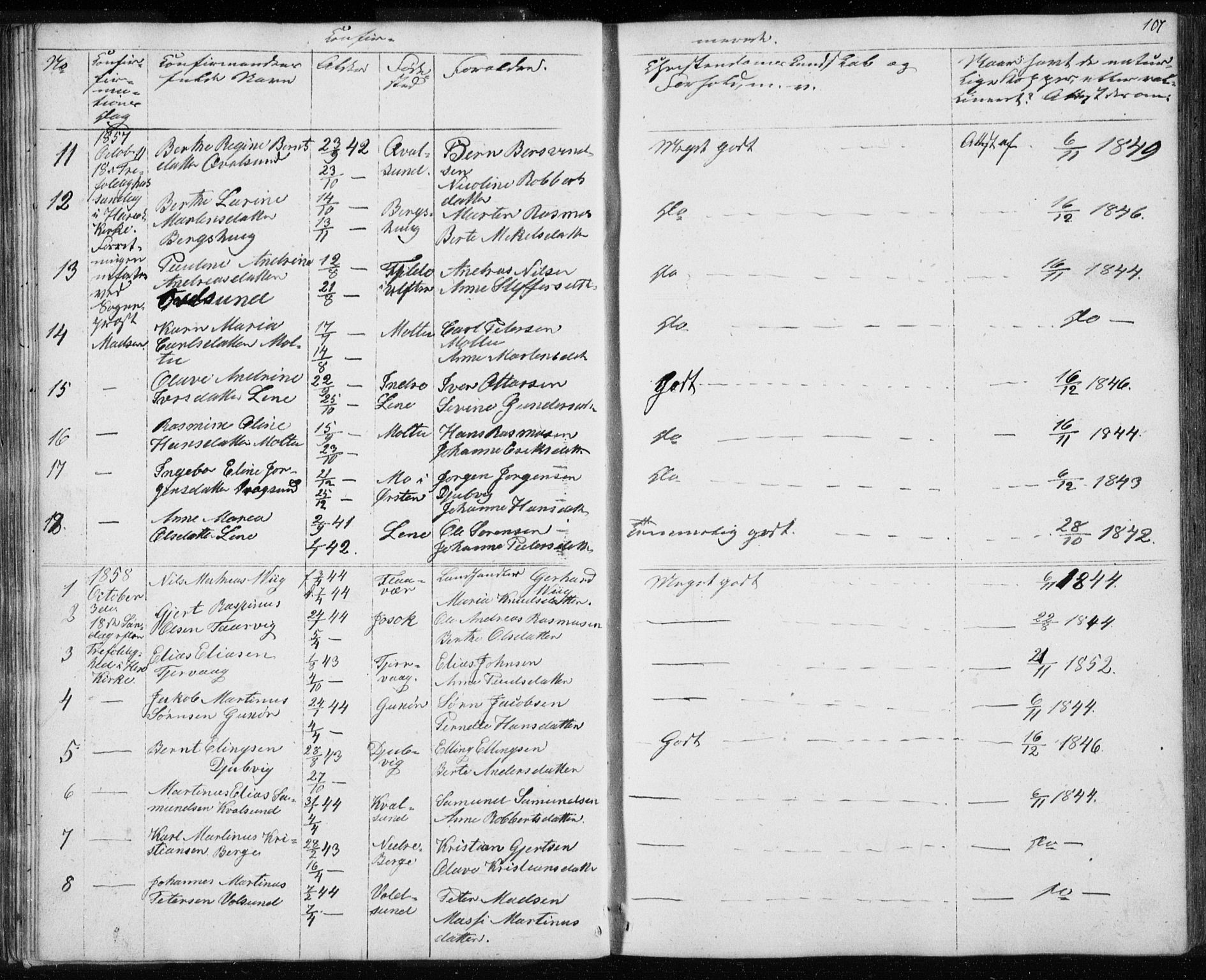 Ministerialprotokoller, klokkerbøker og fødselsregistre - Møre og Romsdal, AV/SAT-A-1454/507/L0079: Parish register (copy) no. 507C02, 1854-1877, p. 107