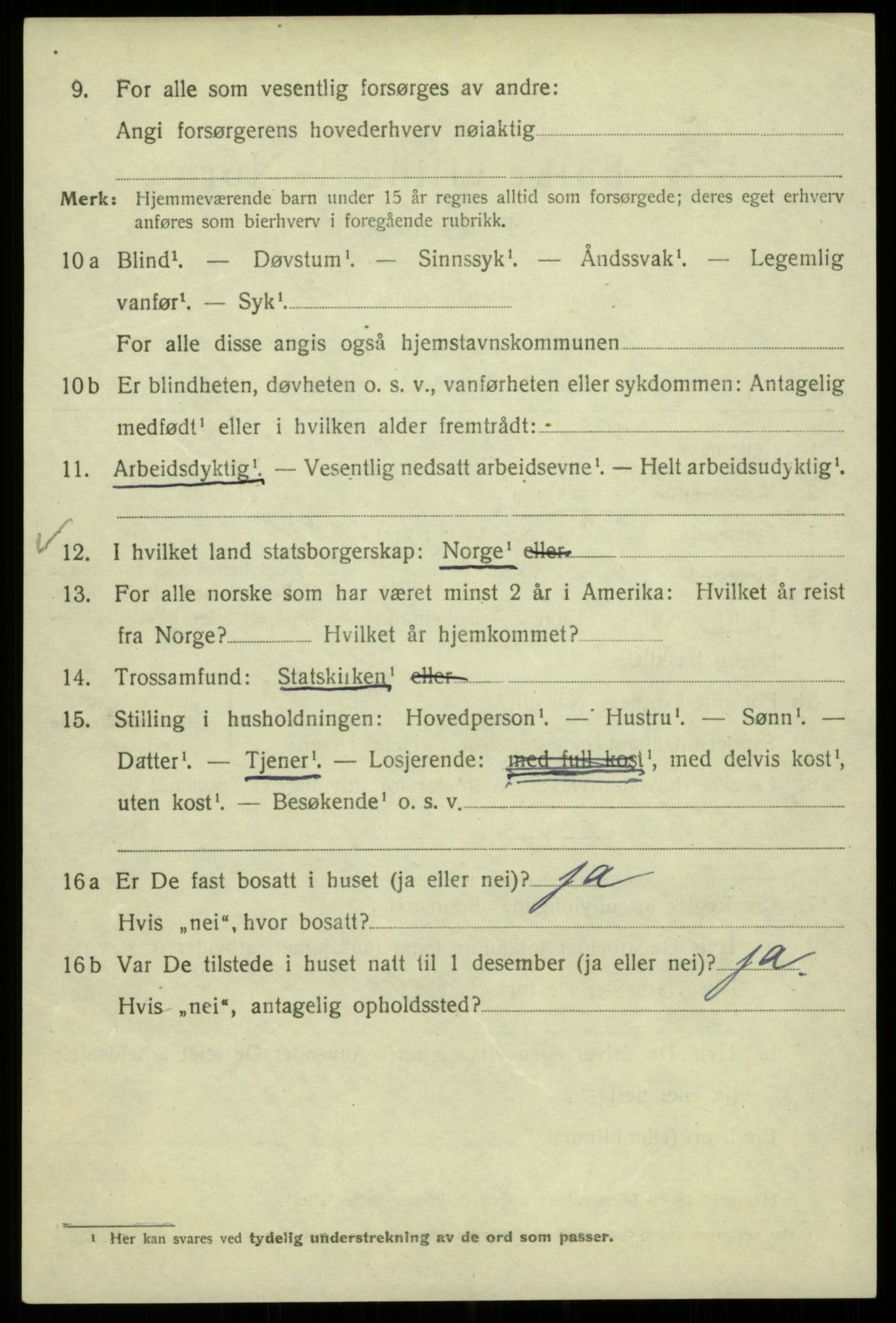 SAB, 1920 census for Bergen, 1920, p. 73549